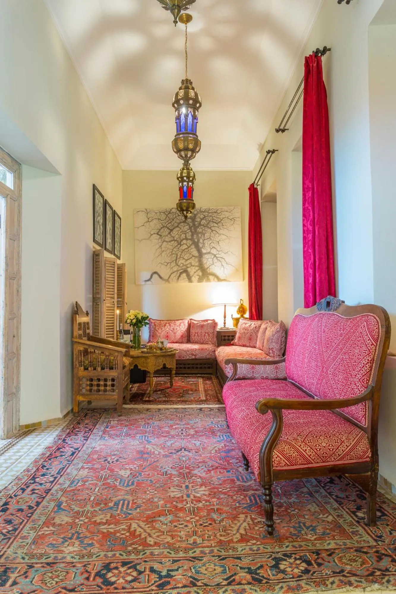 Living room in Riad Azoulay