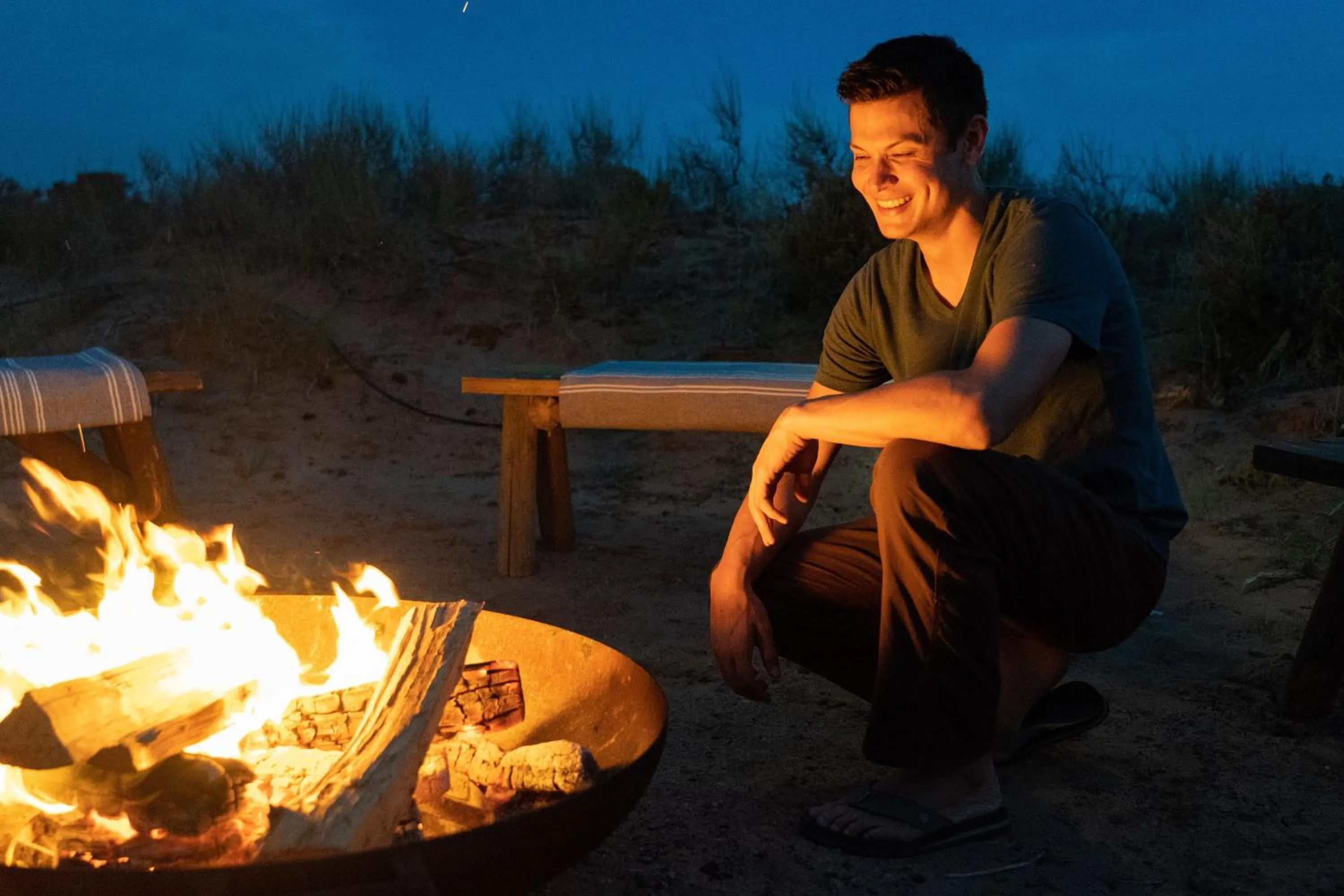 People in Under Canvas Moab