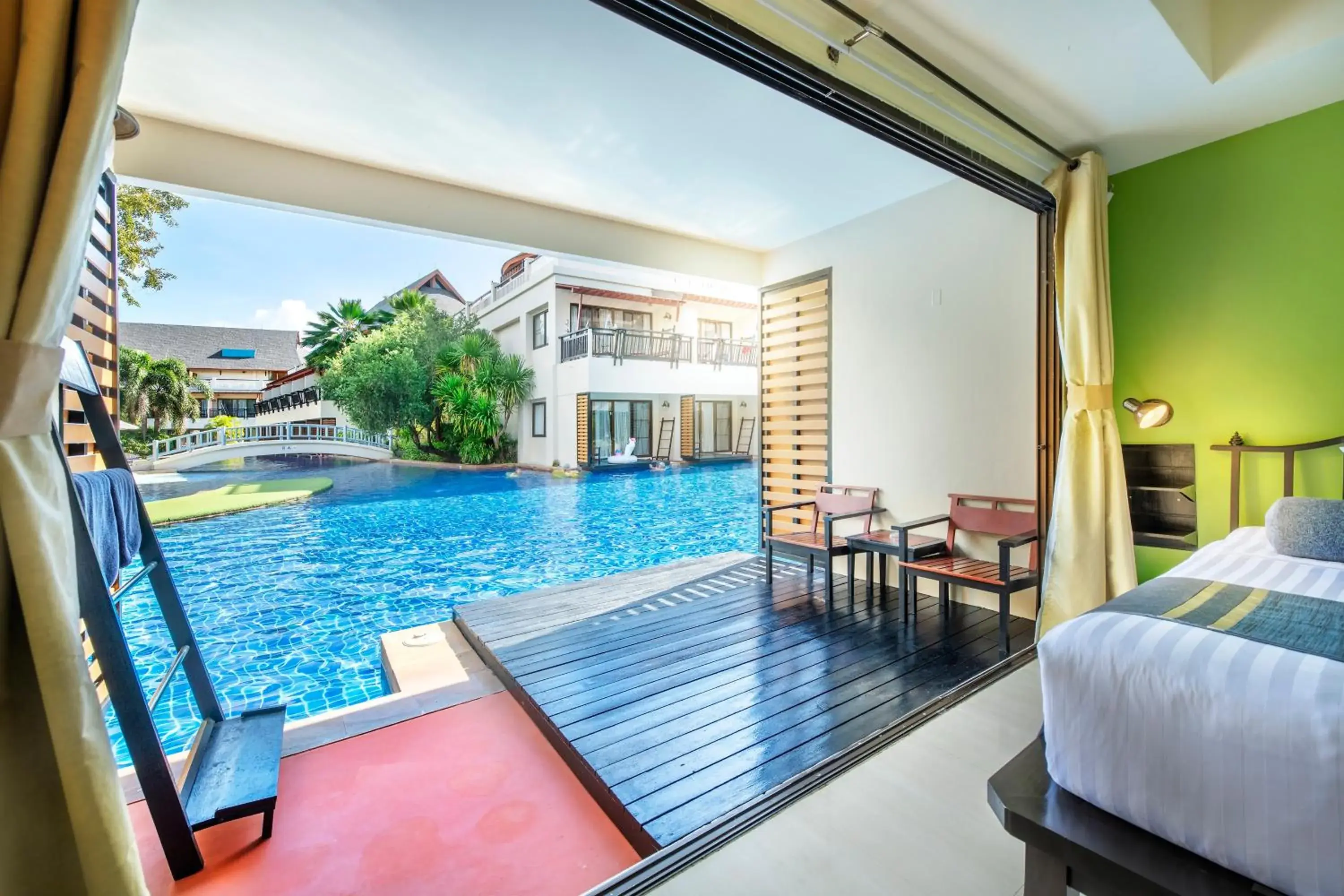 Bedroom, Swimming Pool in Chada Lanta Beach Resort - SHA Extra Plus