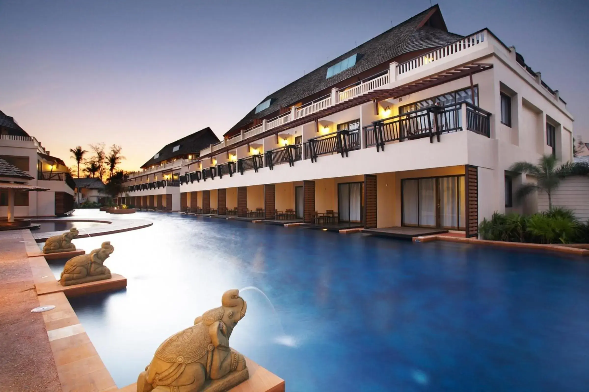 Swimming pool, Property Building in Chada Lanta Beach Resort - SHA Extra Plus
