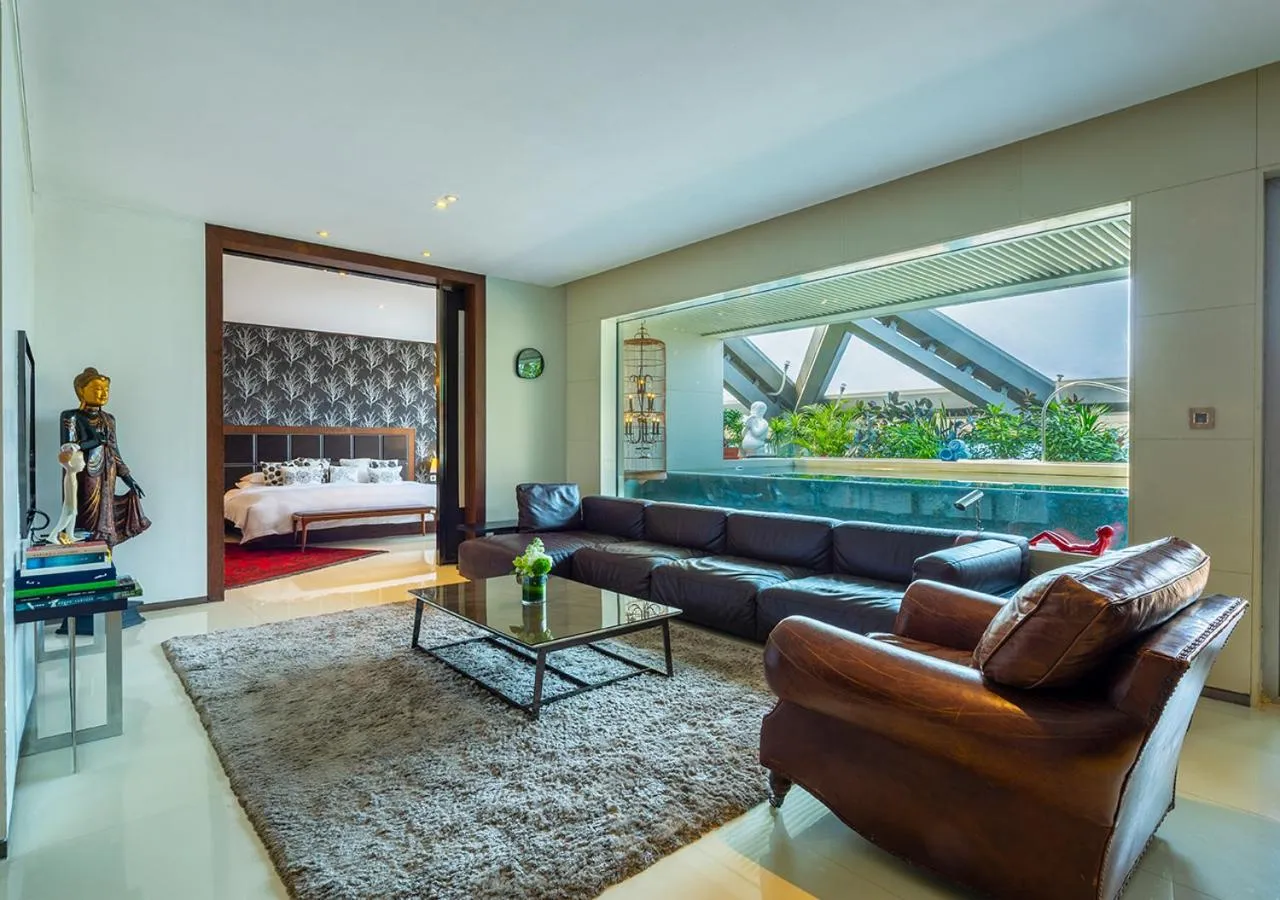 Living room, Bed in Hotel Éclat Beijing