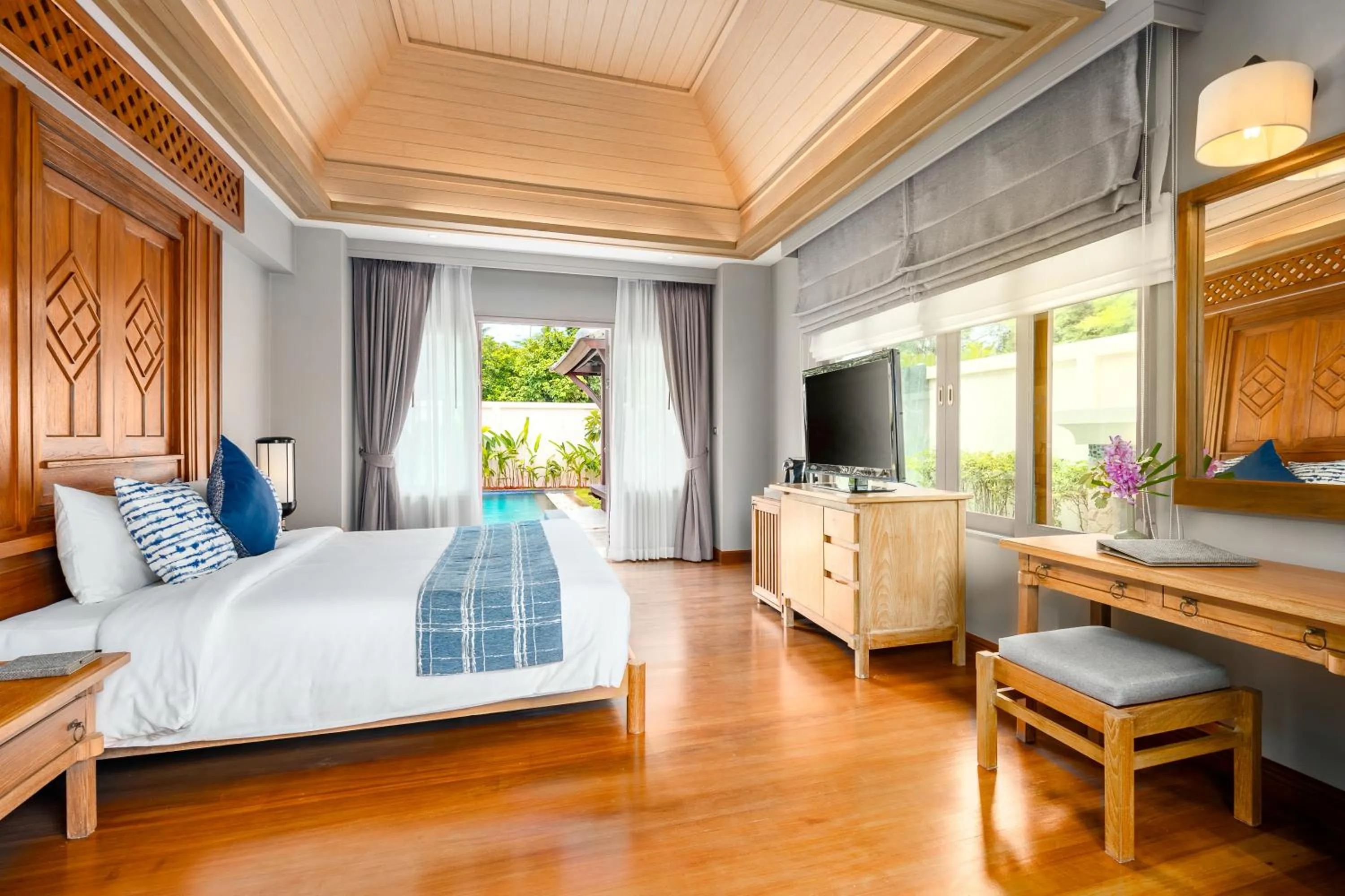 TV and multimedia, Bed in Fair House Villas & Spa, Koh Samui