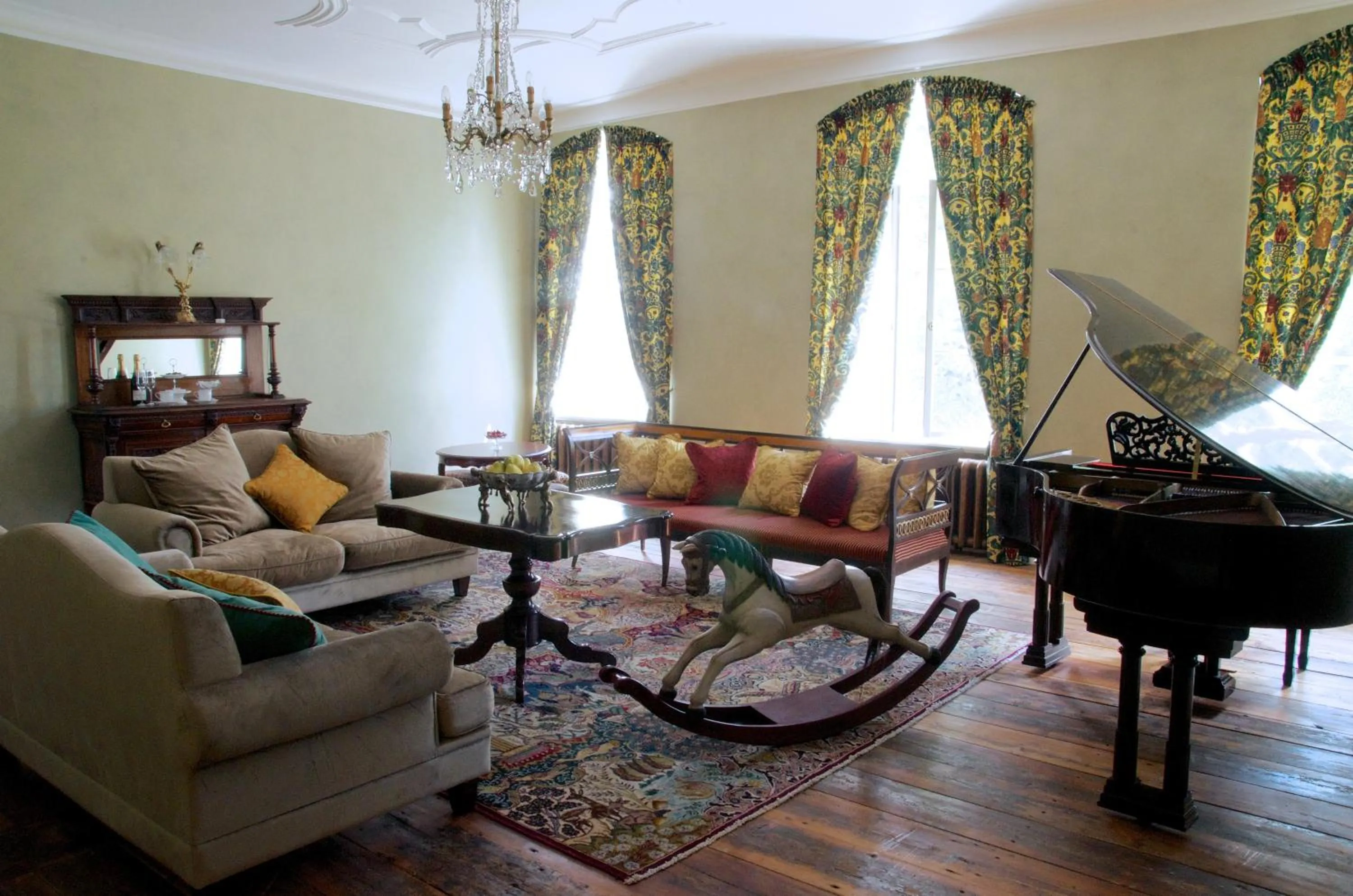 Communal lounge/ TV room in Liepupe Manor