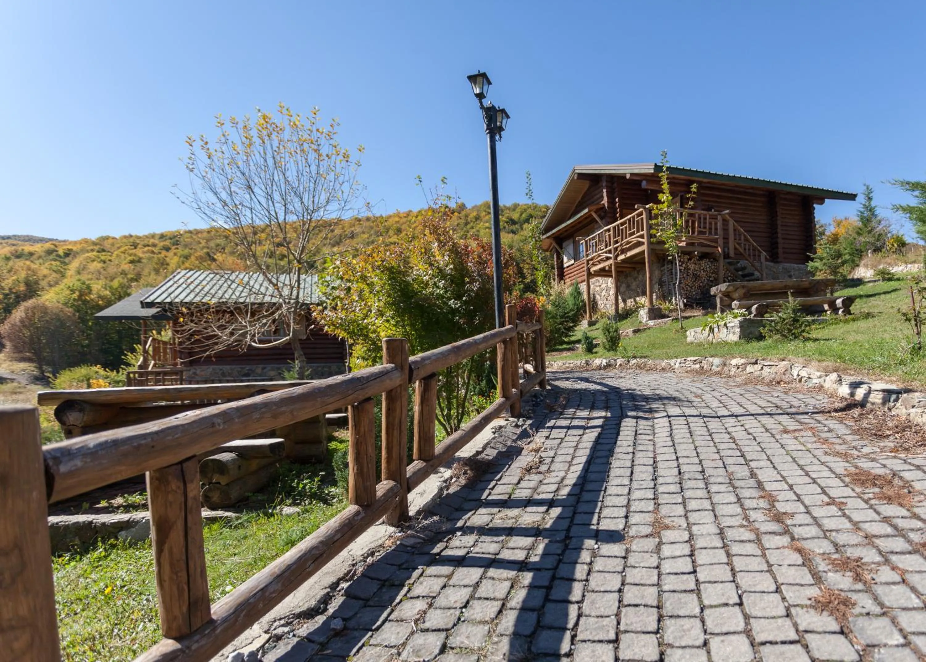Garden view in Sfendamos Wood Village