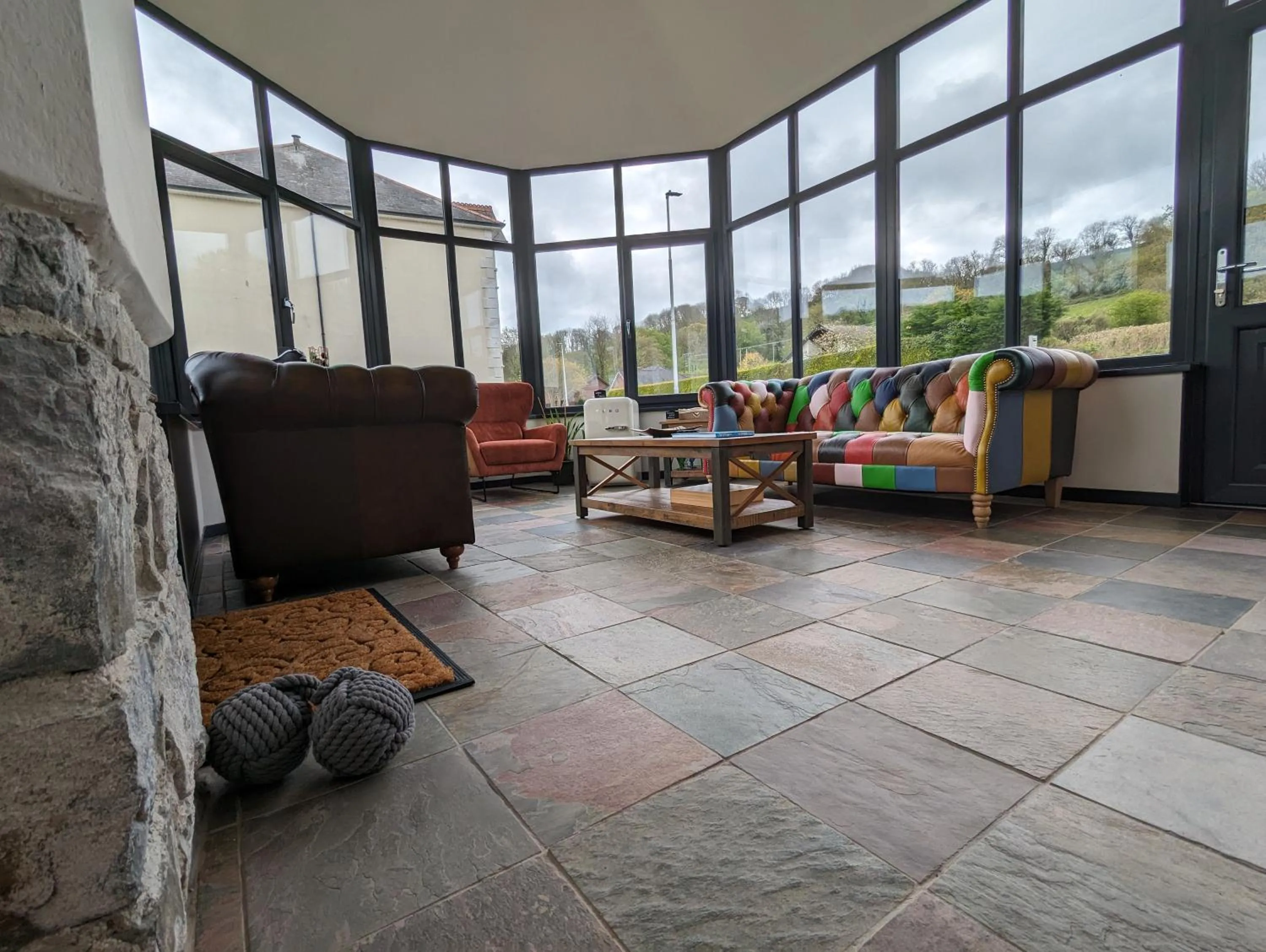 Seating area in LLys Aeron "The Little Hotel"