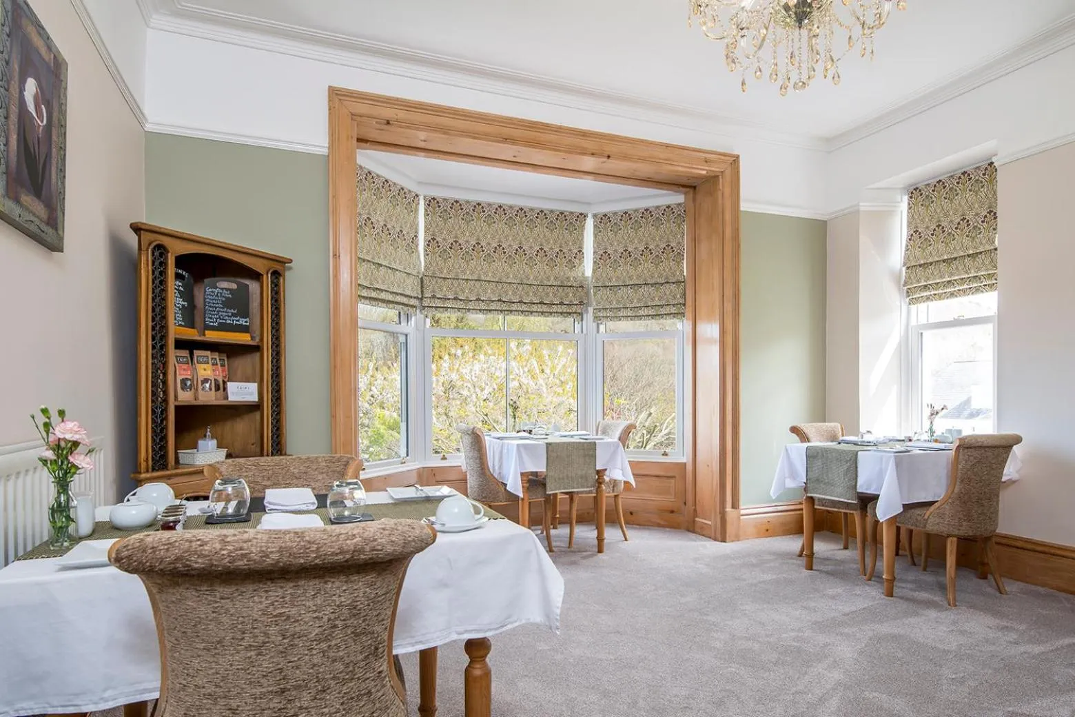 Dining area in LLys Aeron "The Little Hotel"