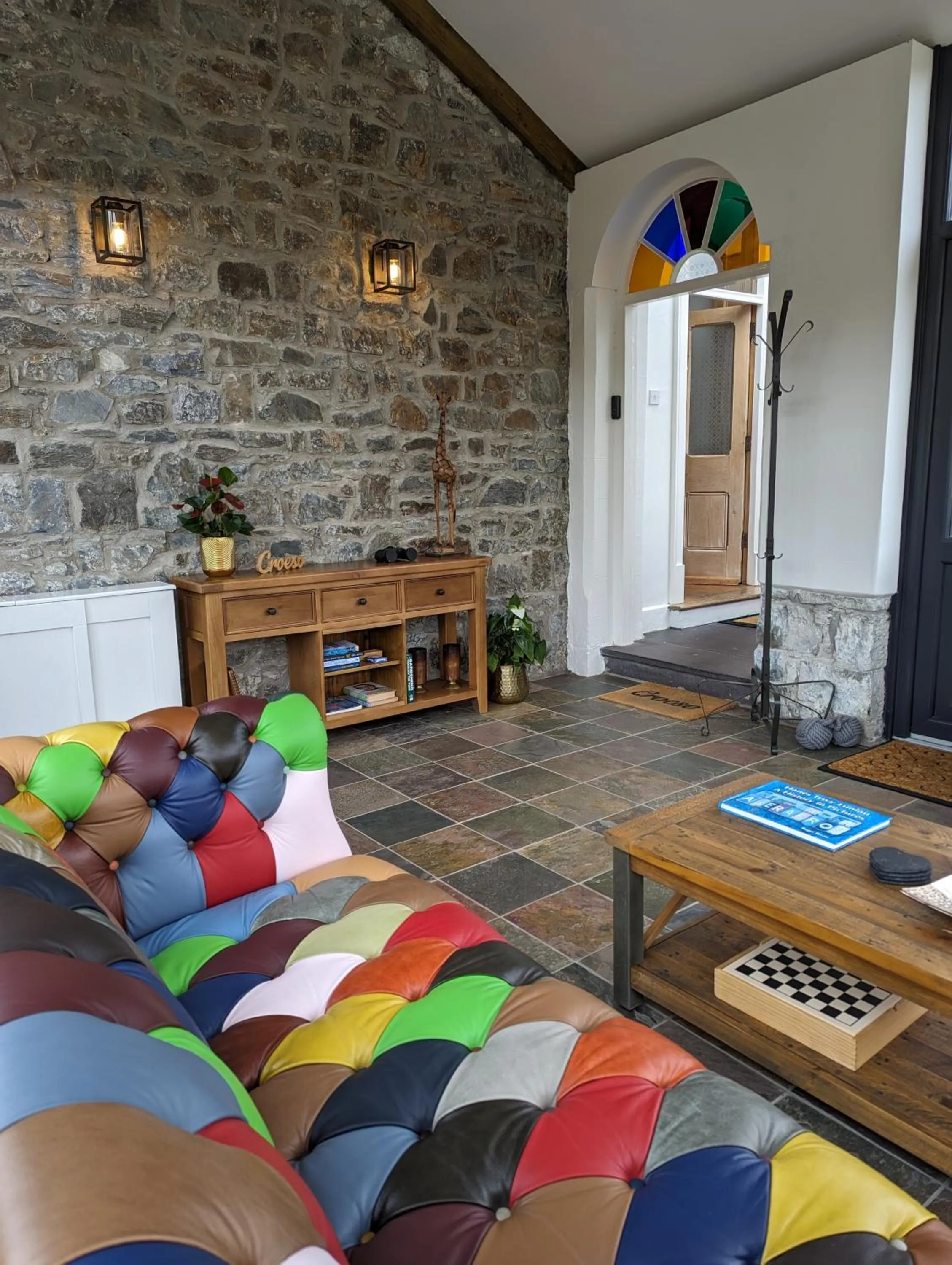 Seating area in LLys Aeron "The Little Hotel"