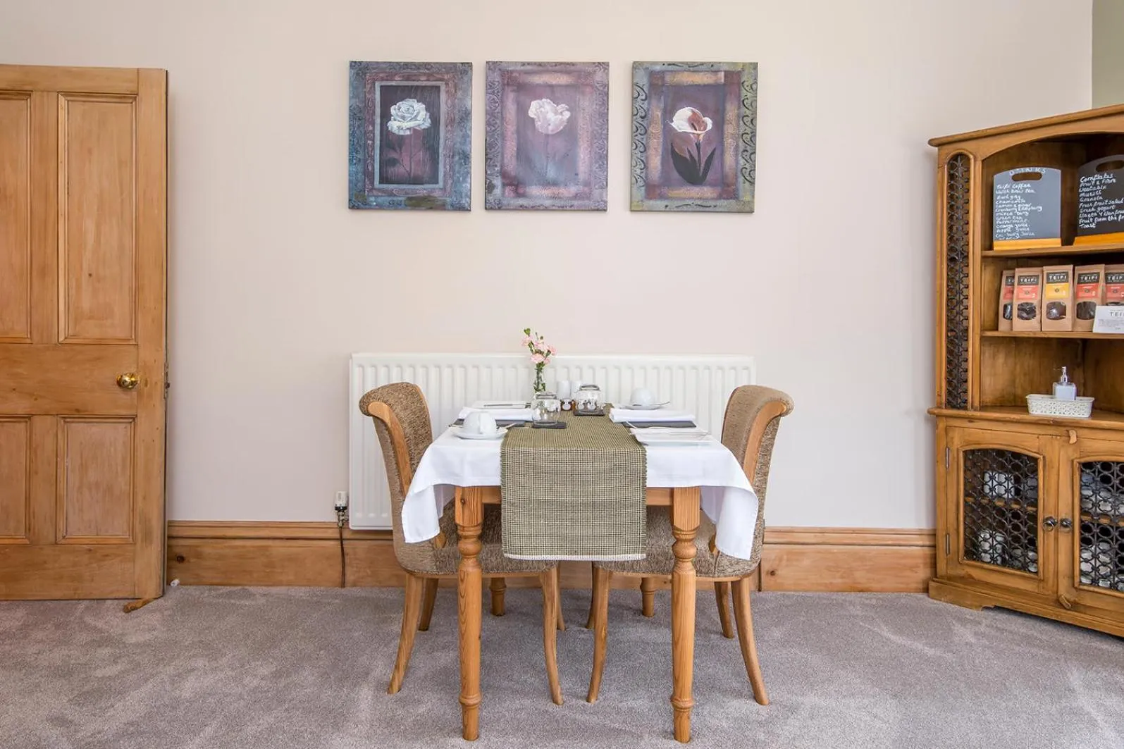 Dining area in LLys Aeron "The Little Hotel"