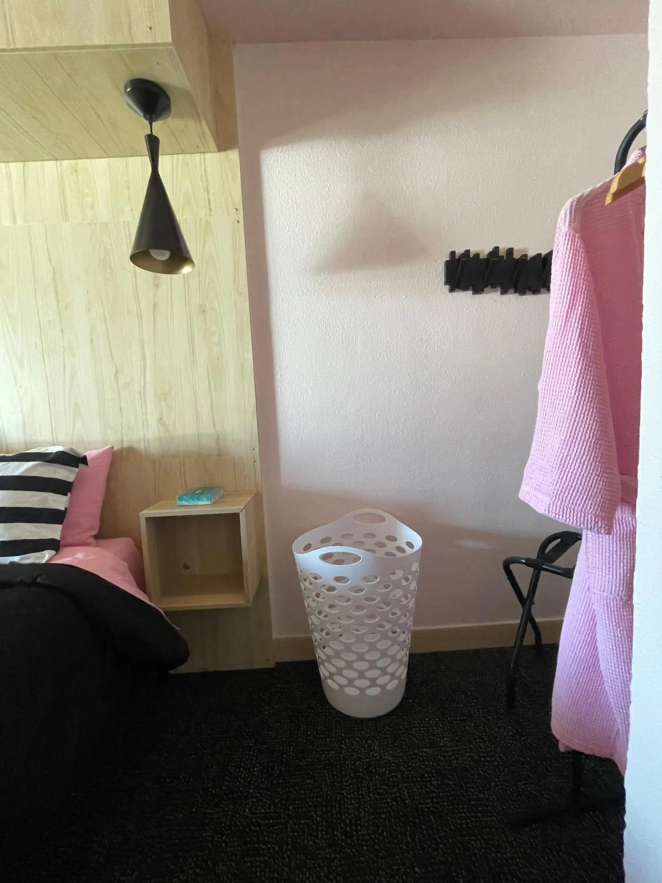 Bed in Rainbow Motel