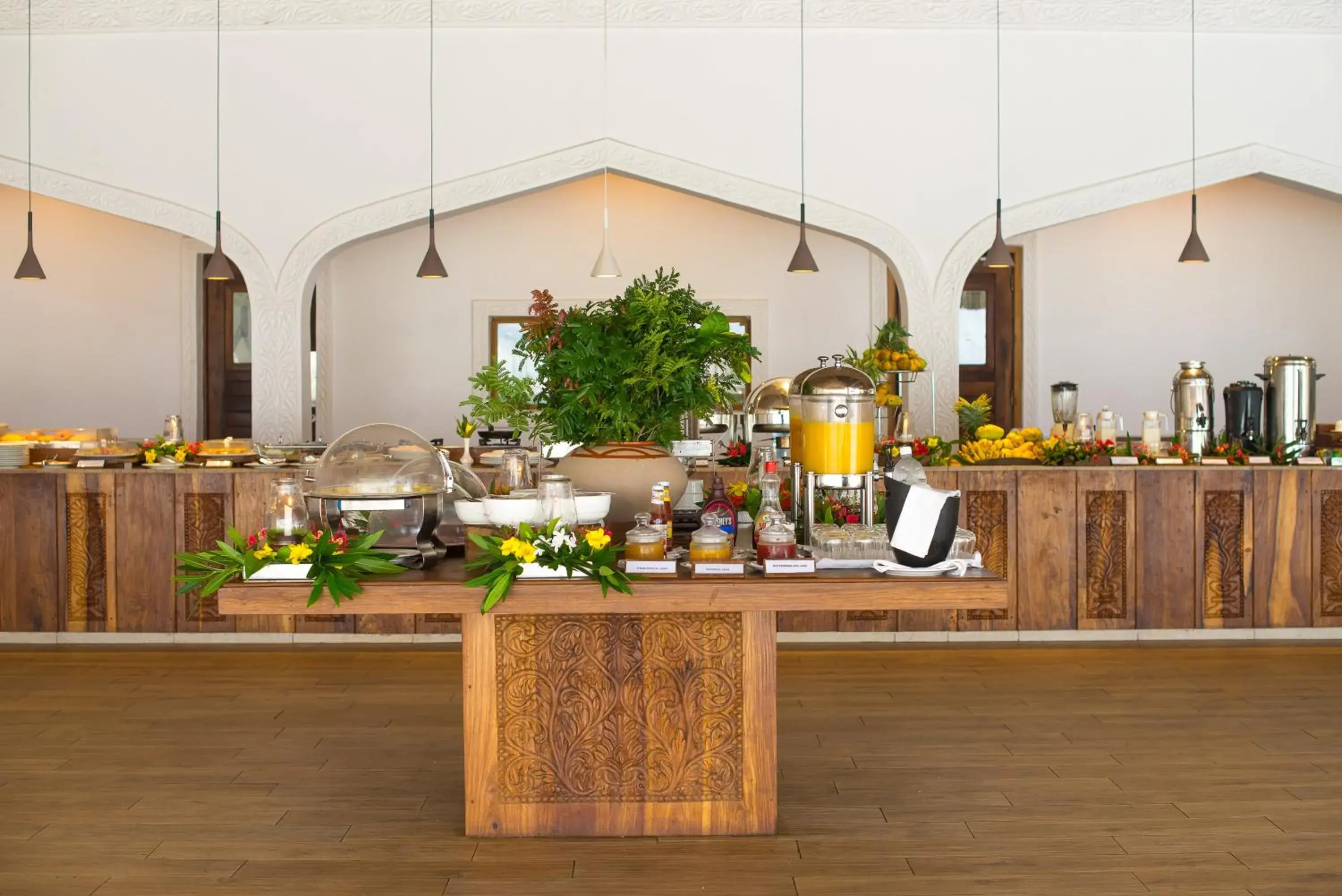 Buffet breakfast in Konokono Beach Resort and Isaraya Luxury Overwater Villas Buffet breakfast in Konokono Beach Resort and Isaraya Luxury Overwater Villas