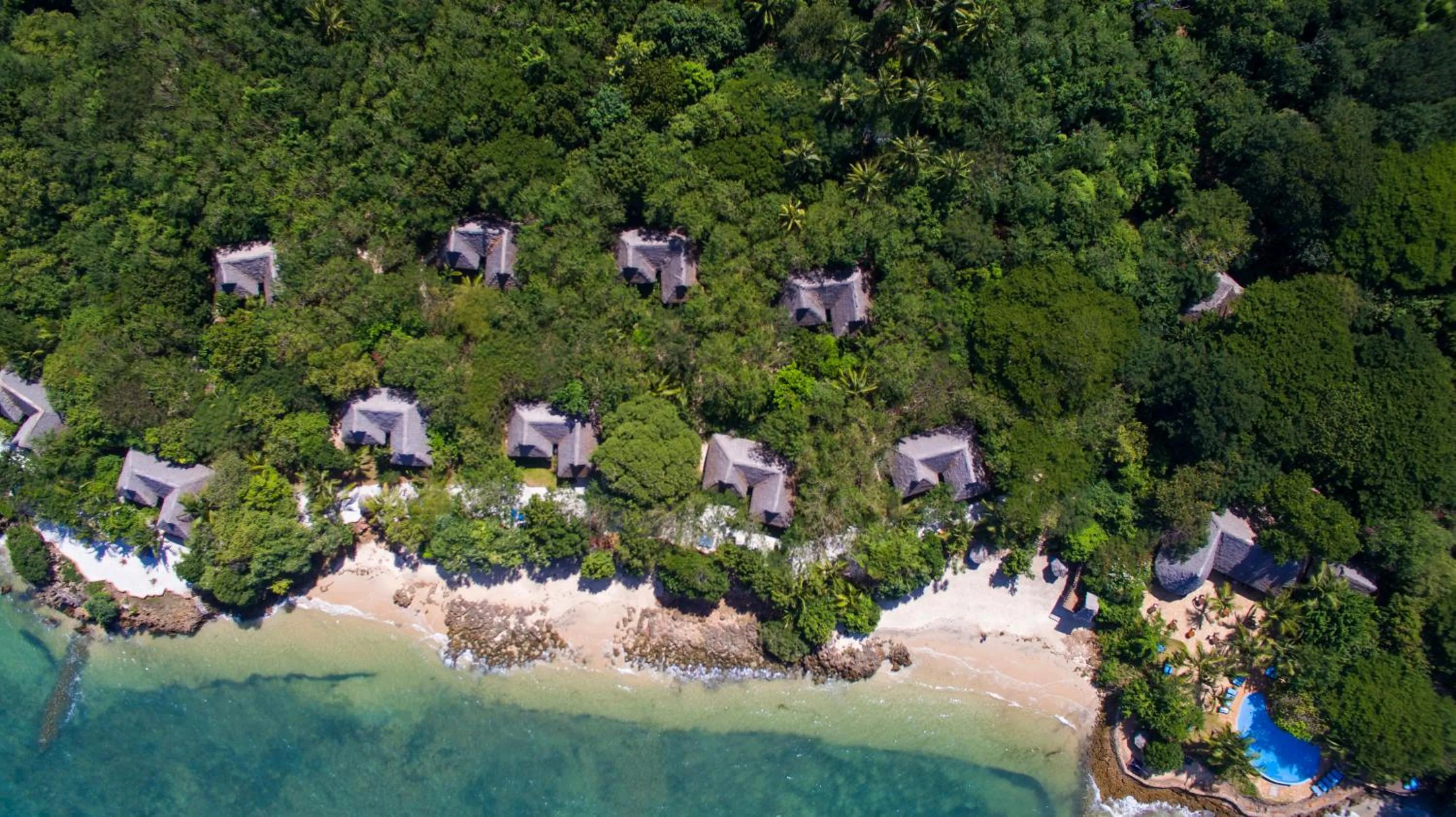 Bird's eye view in Fumba Beach Lodge