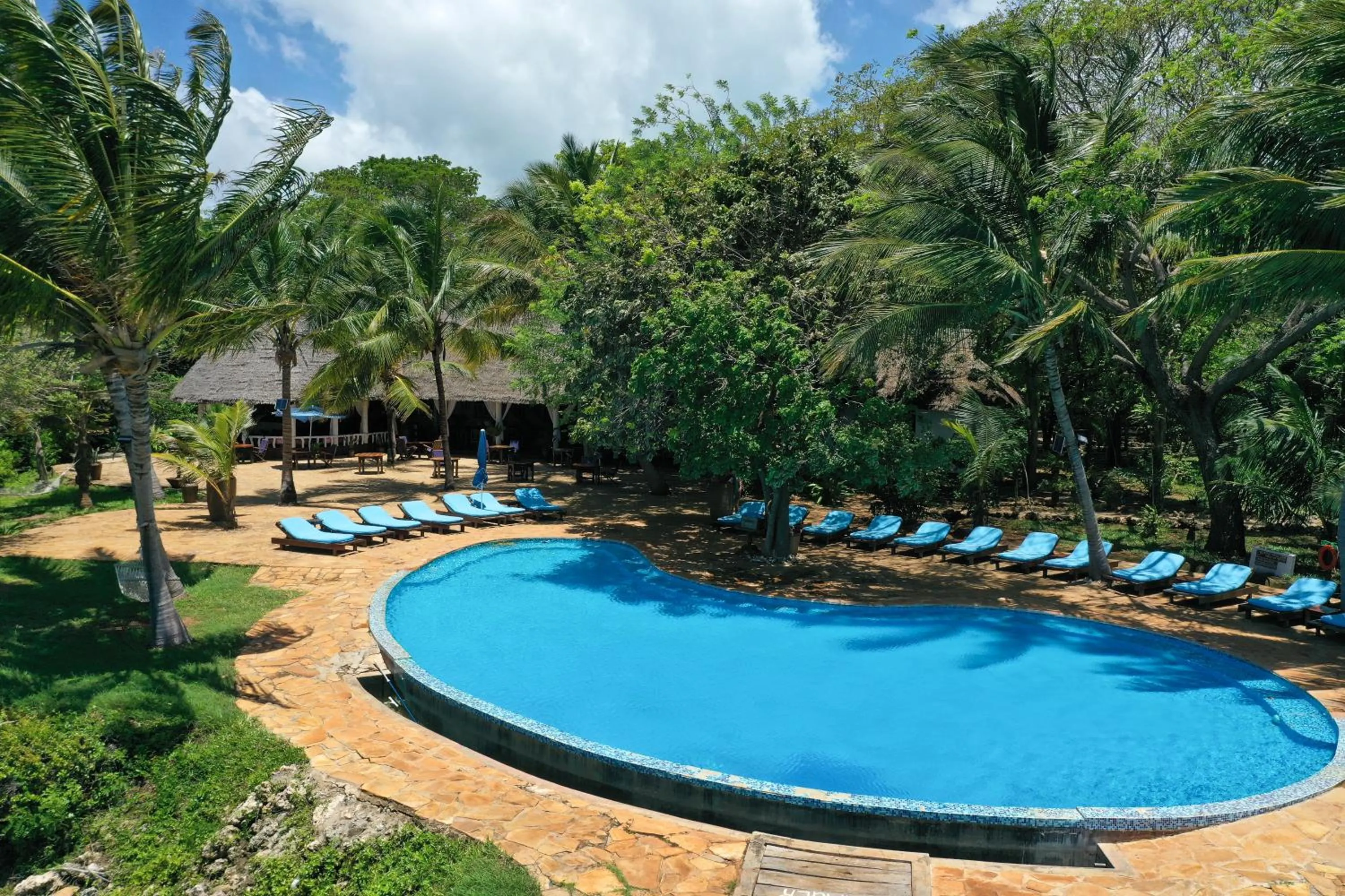 Pool view in Fumba Beach Lodge