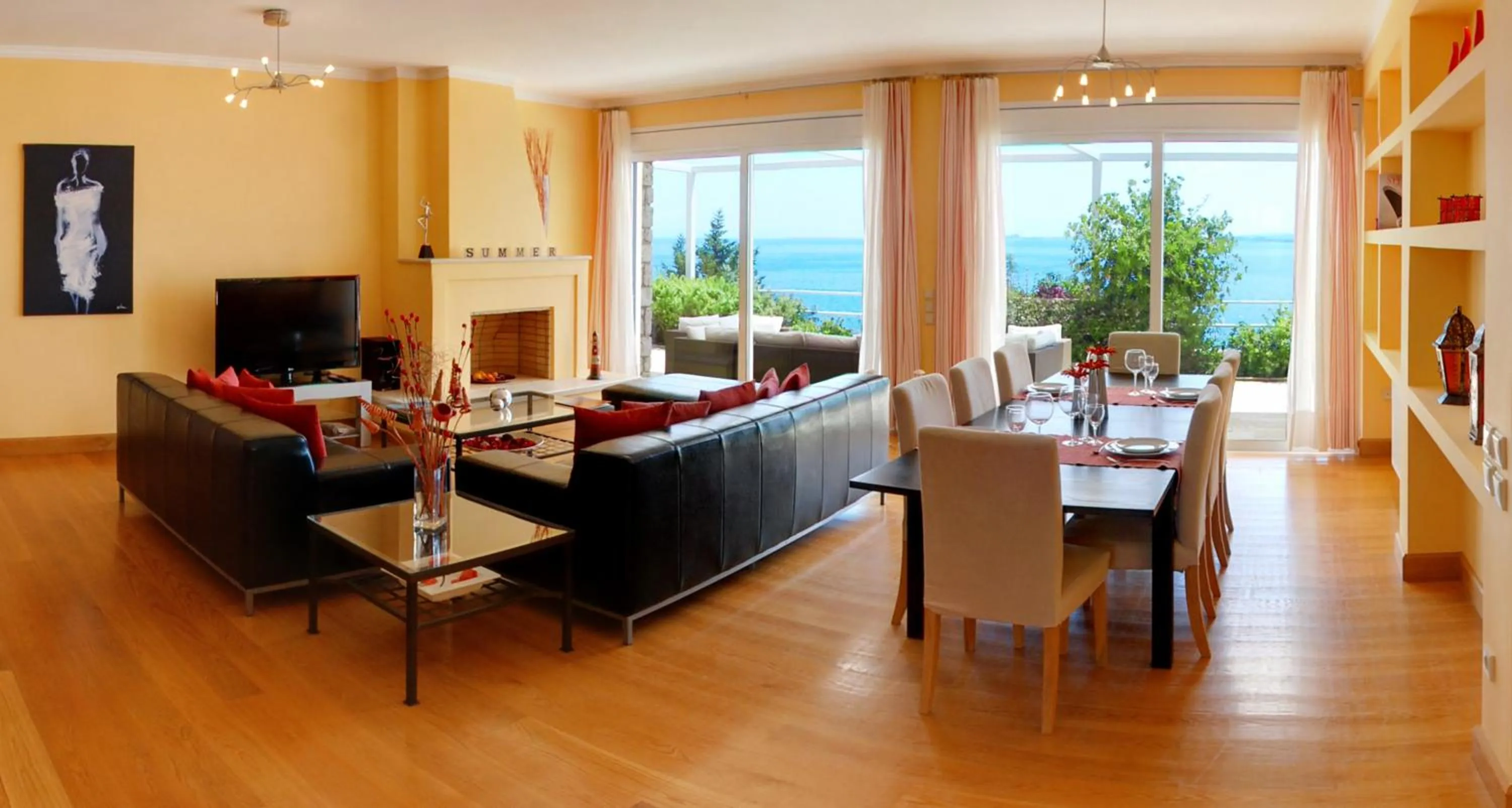 Living room in Corfu Luxury Villas