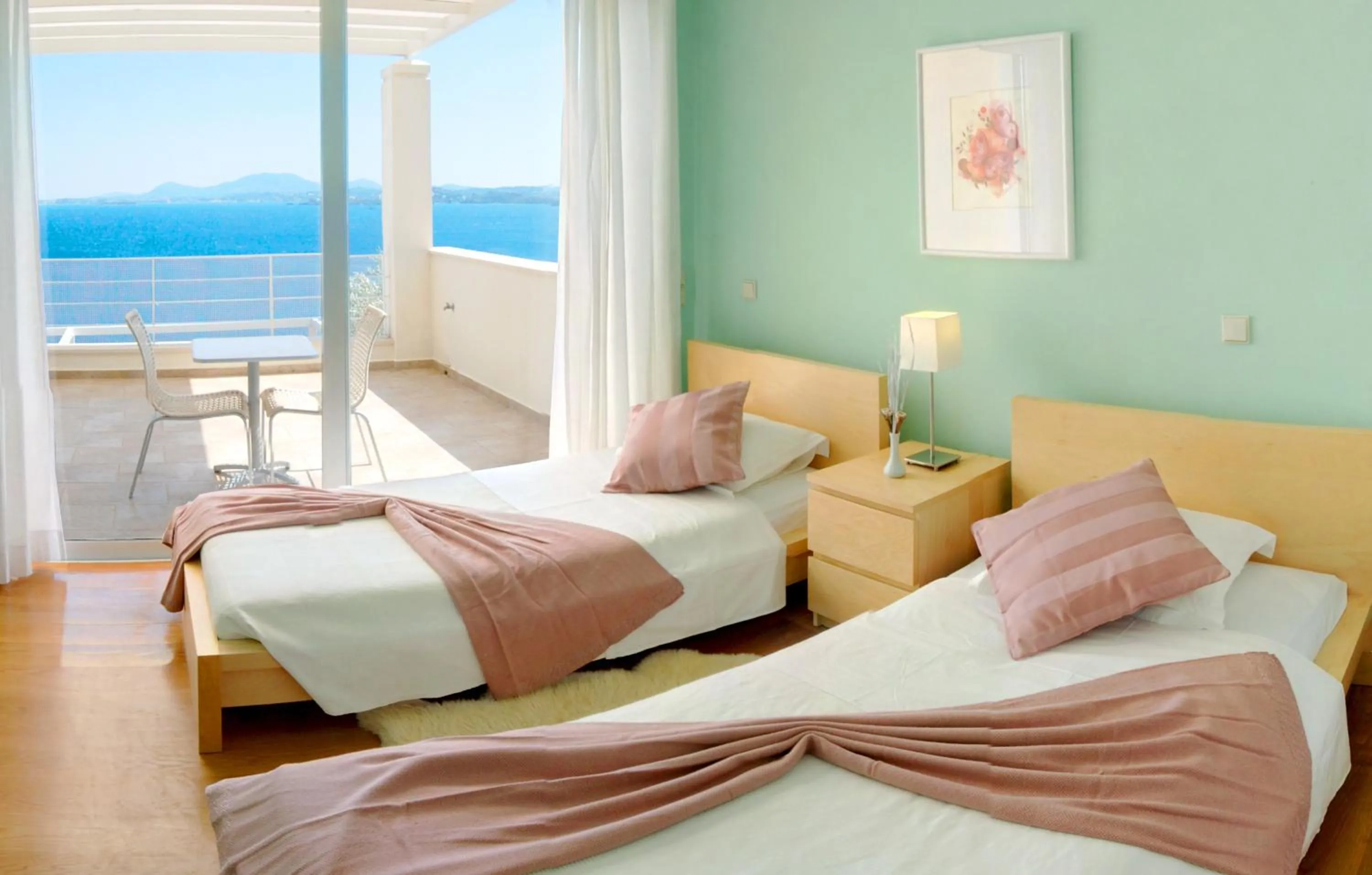 Bedroom, Bed in Corfu Luxury Villas