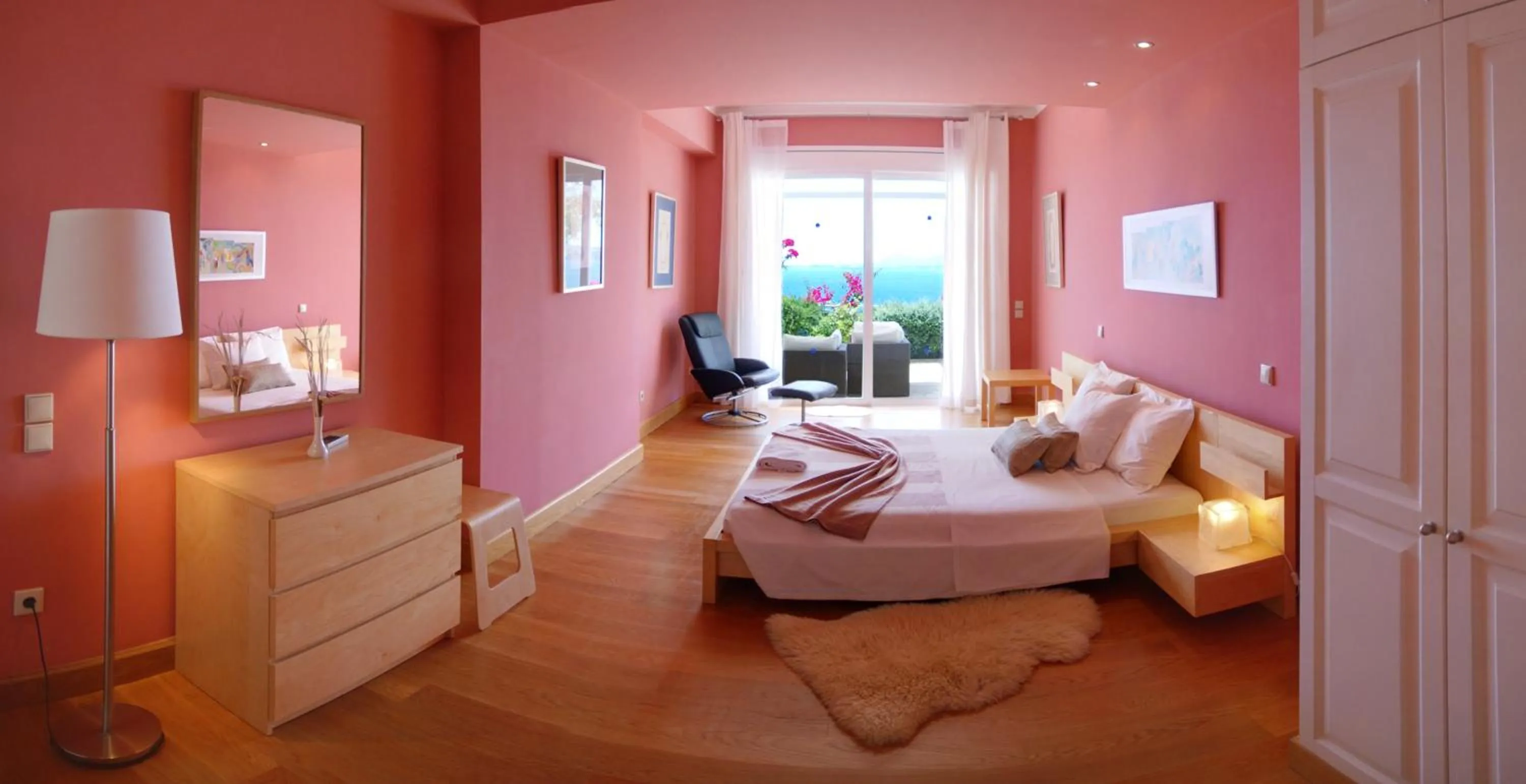 Photo of the whole room, Bed in Corfu Luxury Villas