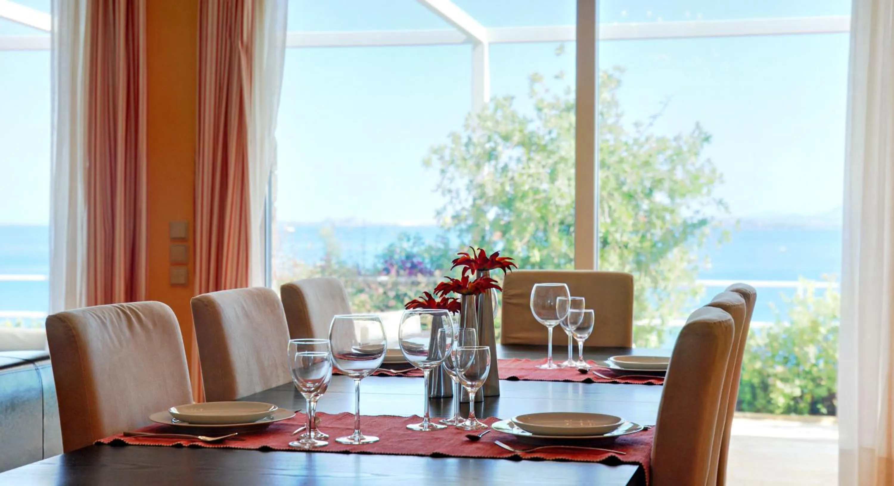 Dining area in Corfu Luxury Villas