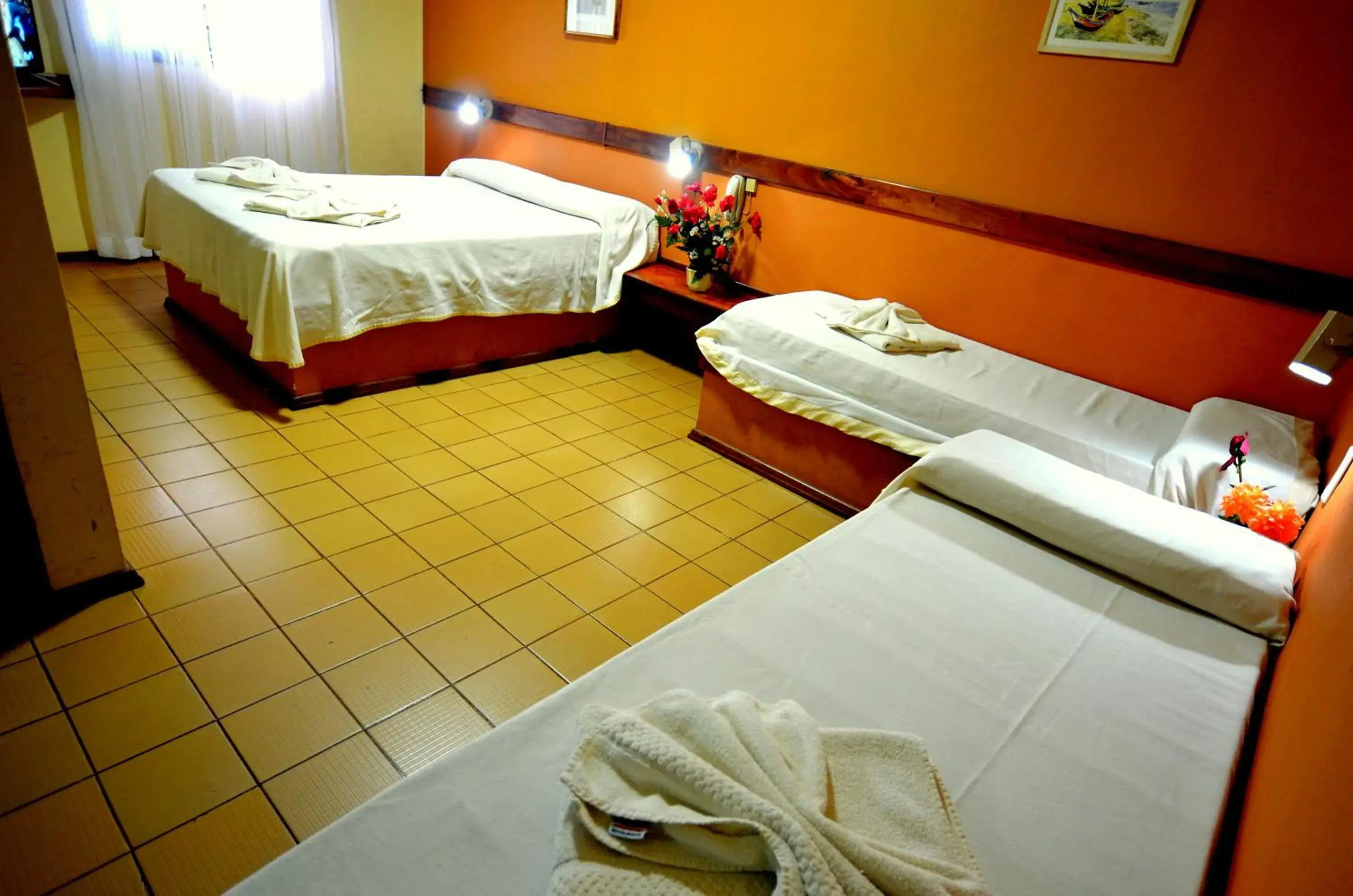 Bed in Hostería Casa Blanca Iguazú Bed in Hostería Casa Blanca Iguazú