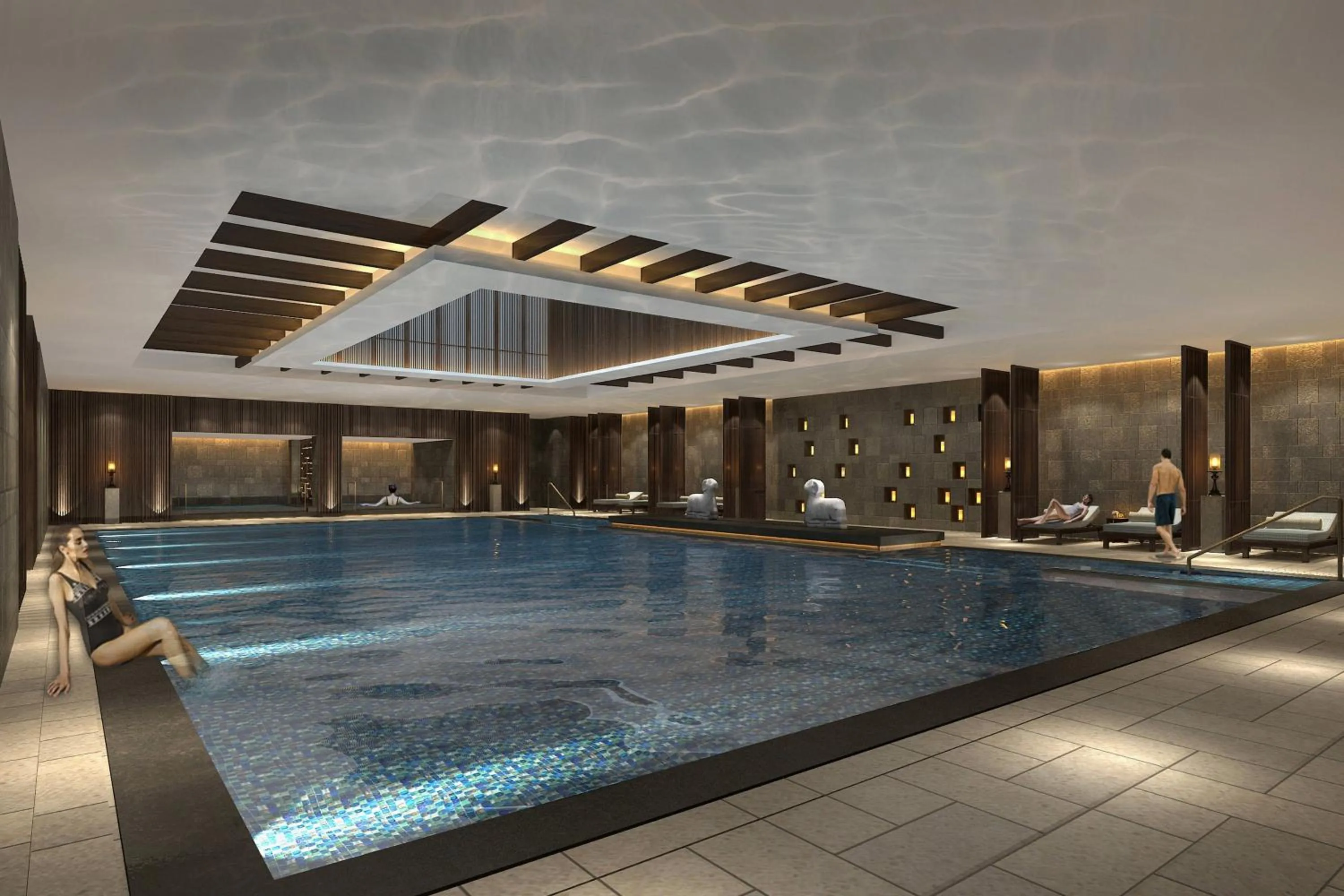 Swimming pool in JW Marriott Hotel Qufu