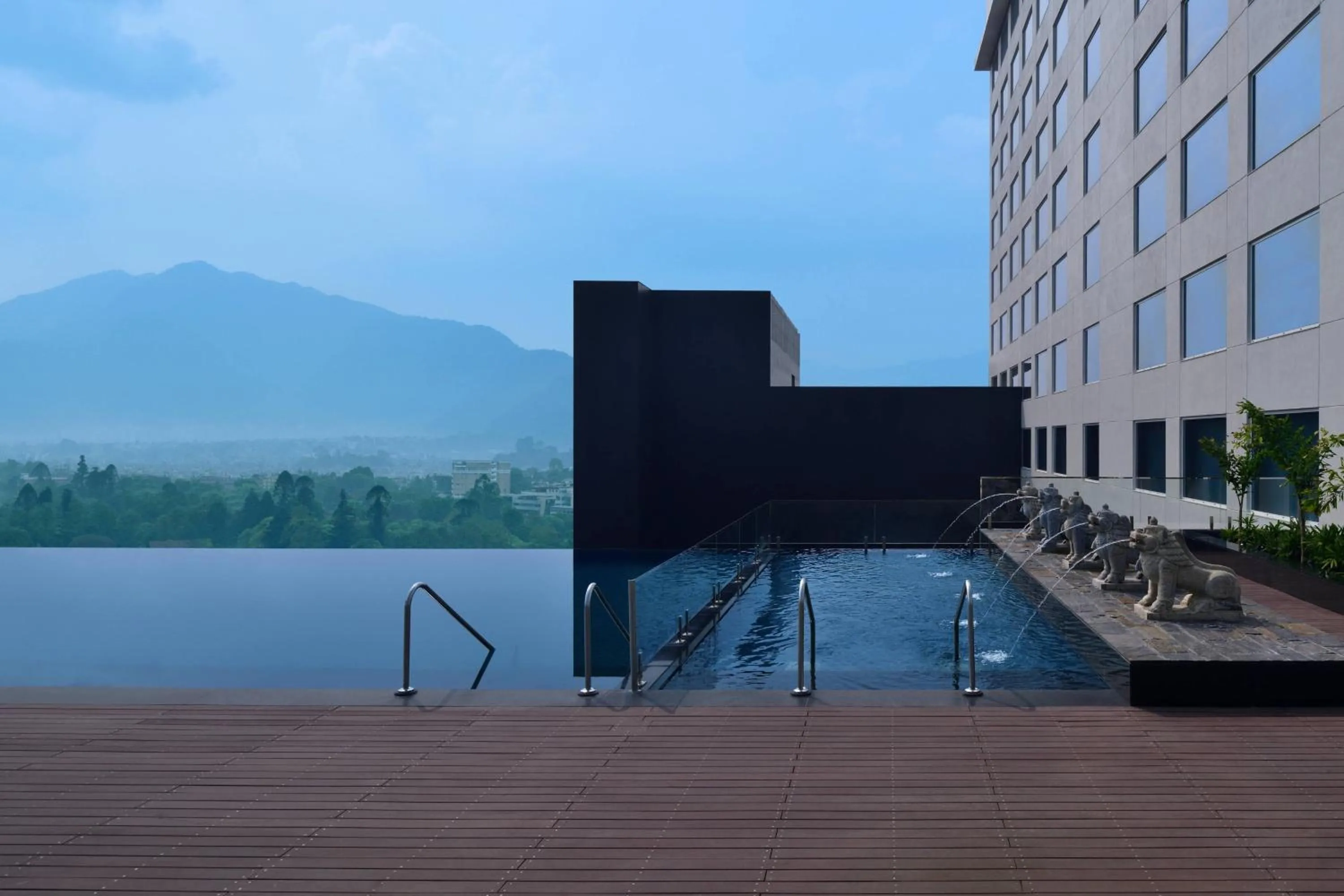 Swimming pool in Kathmandu Marriott Hotel