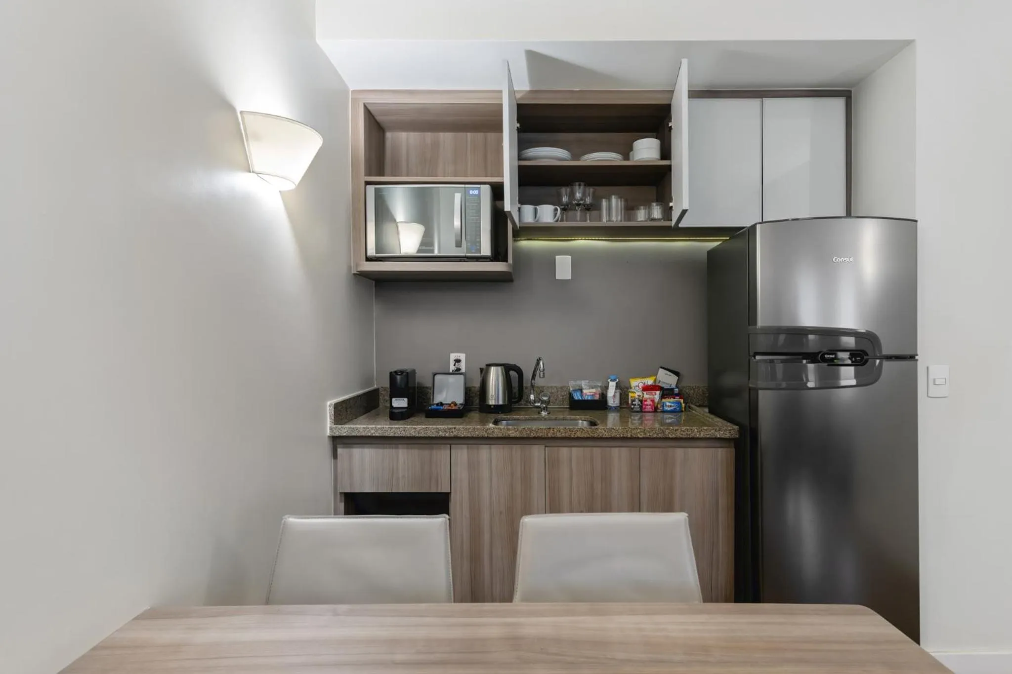 Kitchen or kitchenette in Staybridge Suites São Paulo by IHG