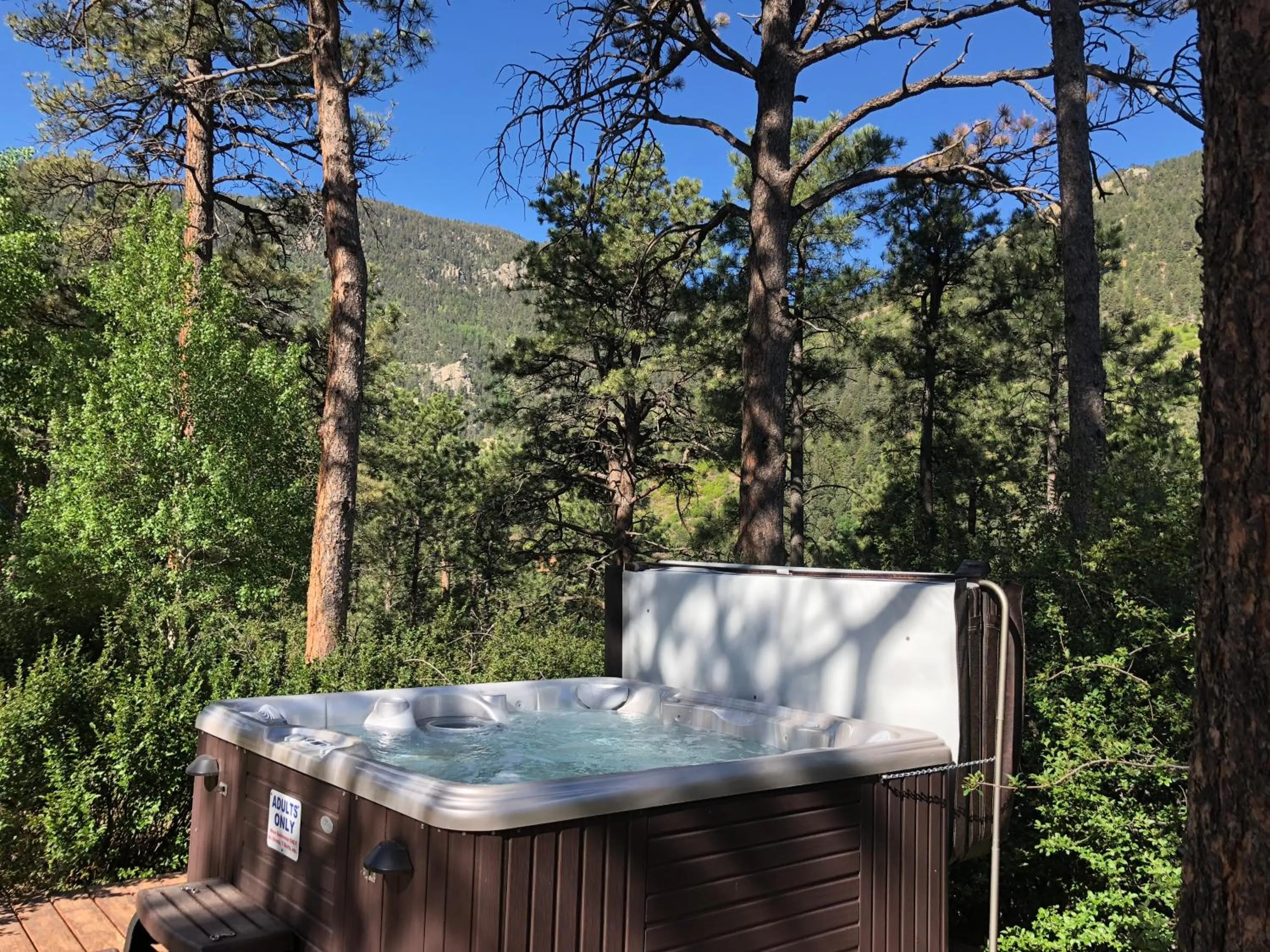 Natural landscape in Pikes Peak Guest Cabin at Rocky Mountain Lodge