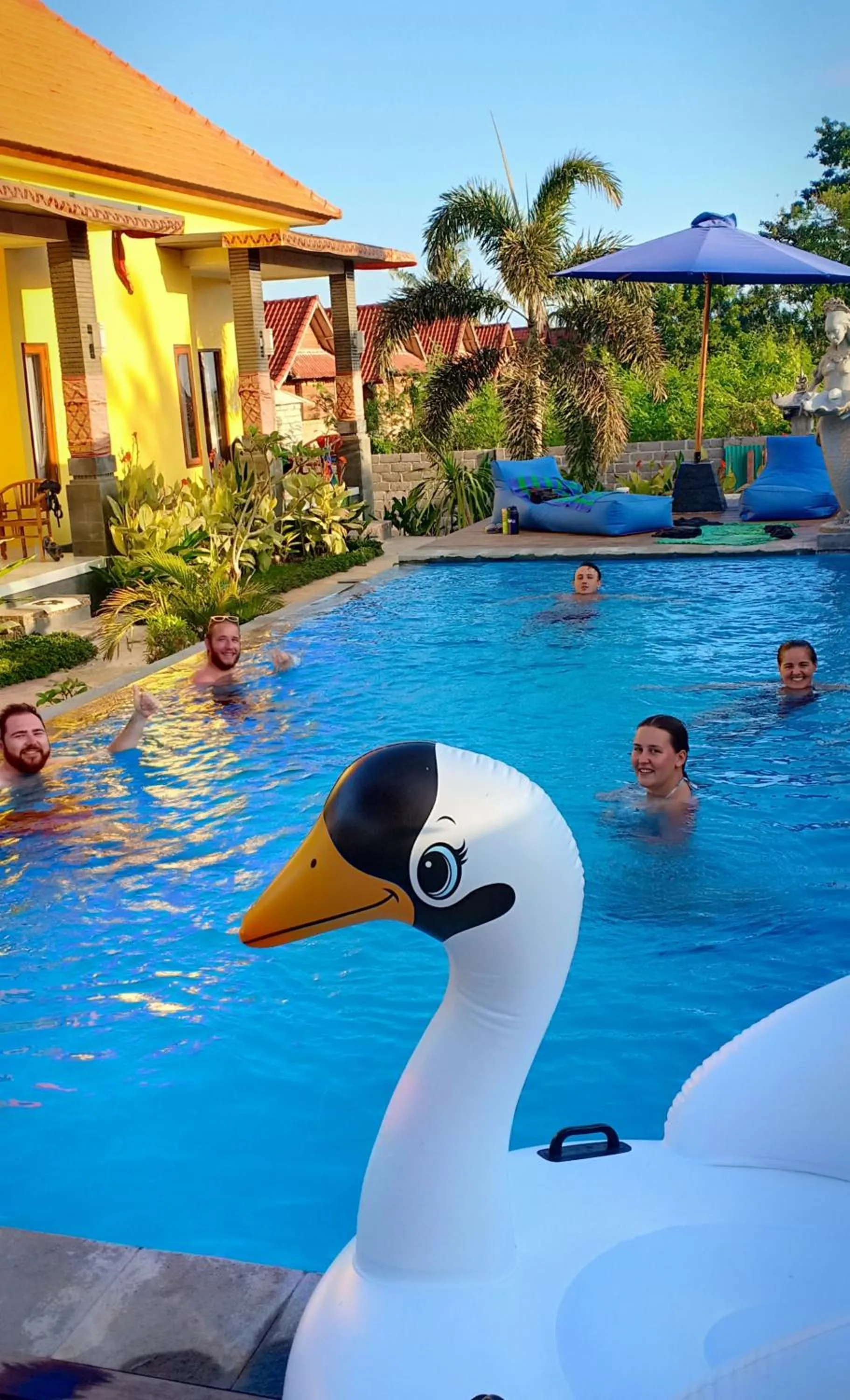 Swimming pool in Dream Beach Hostel Lembongan