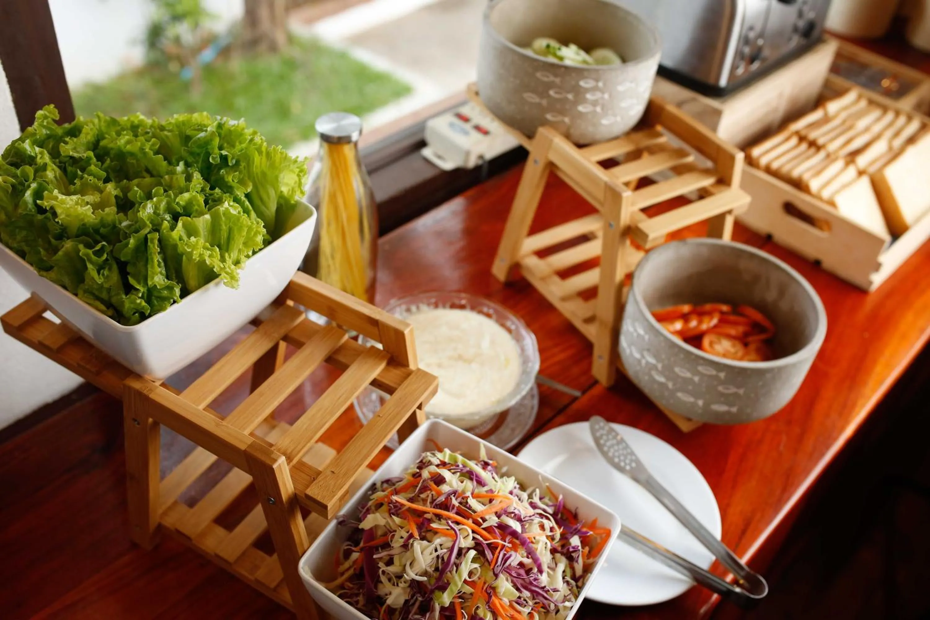 American breakfast in E-Outfitting Vang Thong Hotel