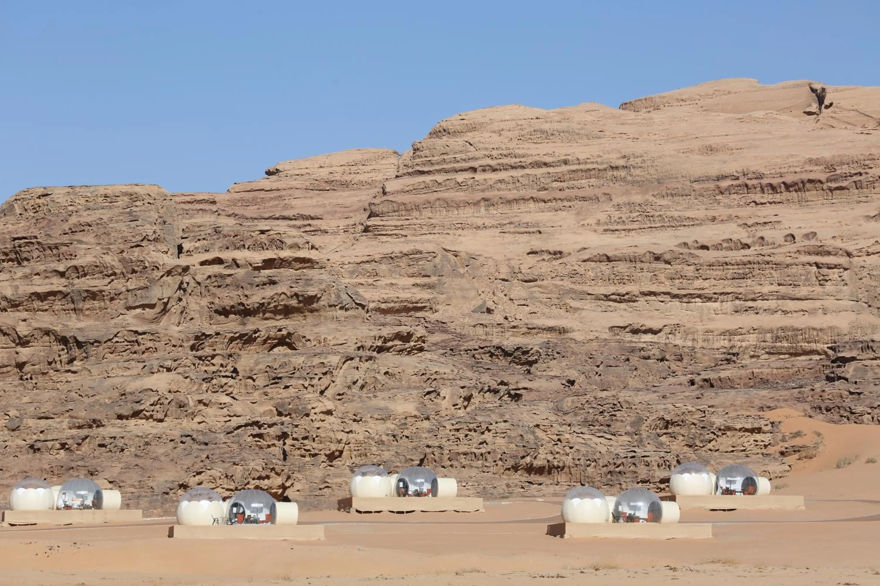 Natural landscape in Wadi Rum Bubble Luxotel