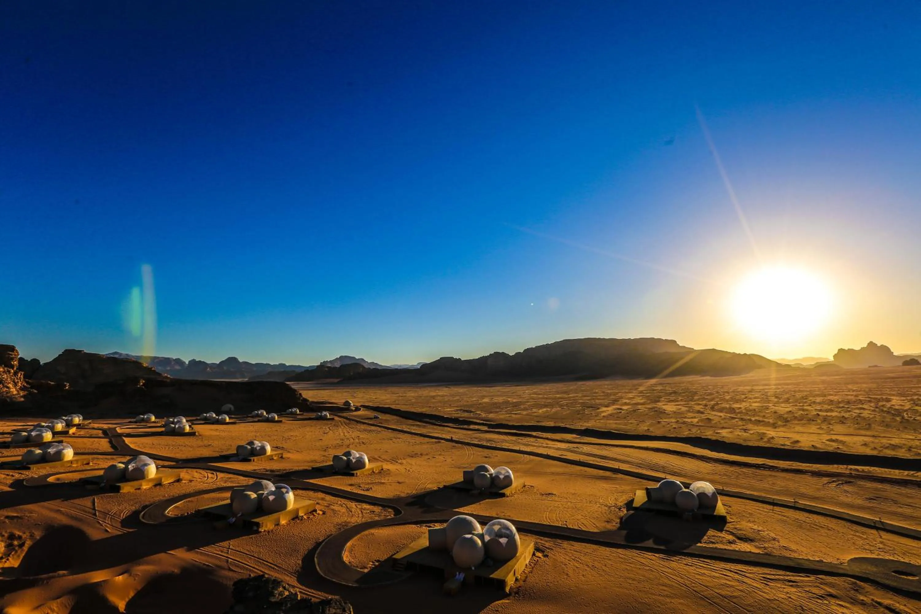 Natural landscape in Wadi Rum Bubble Luxotel