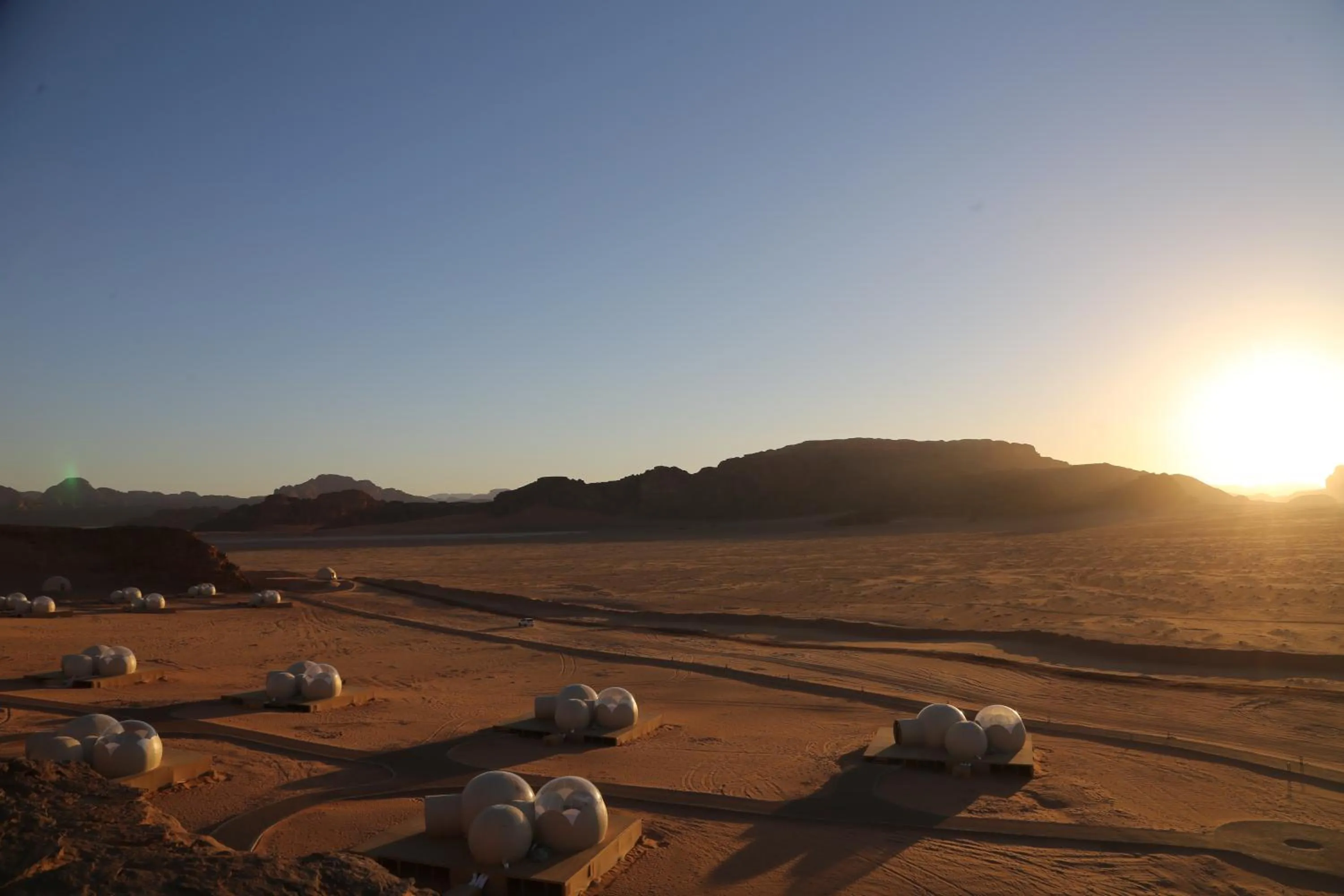 Natural landscape in Wadi Rum Bubble Luxotel