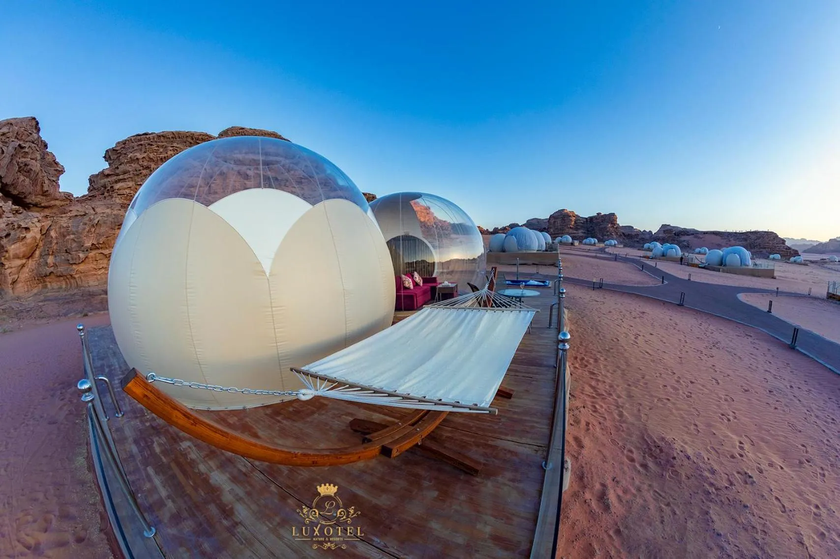 Balcony/Terrace in Wadi Rum Bubble Luxotel