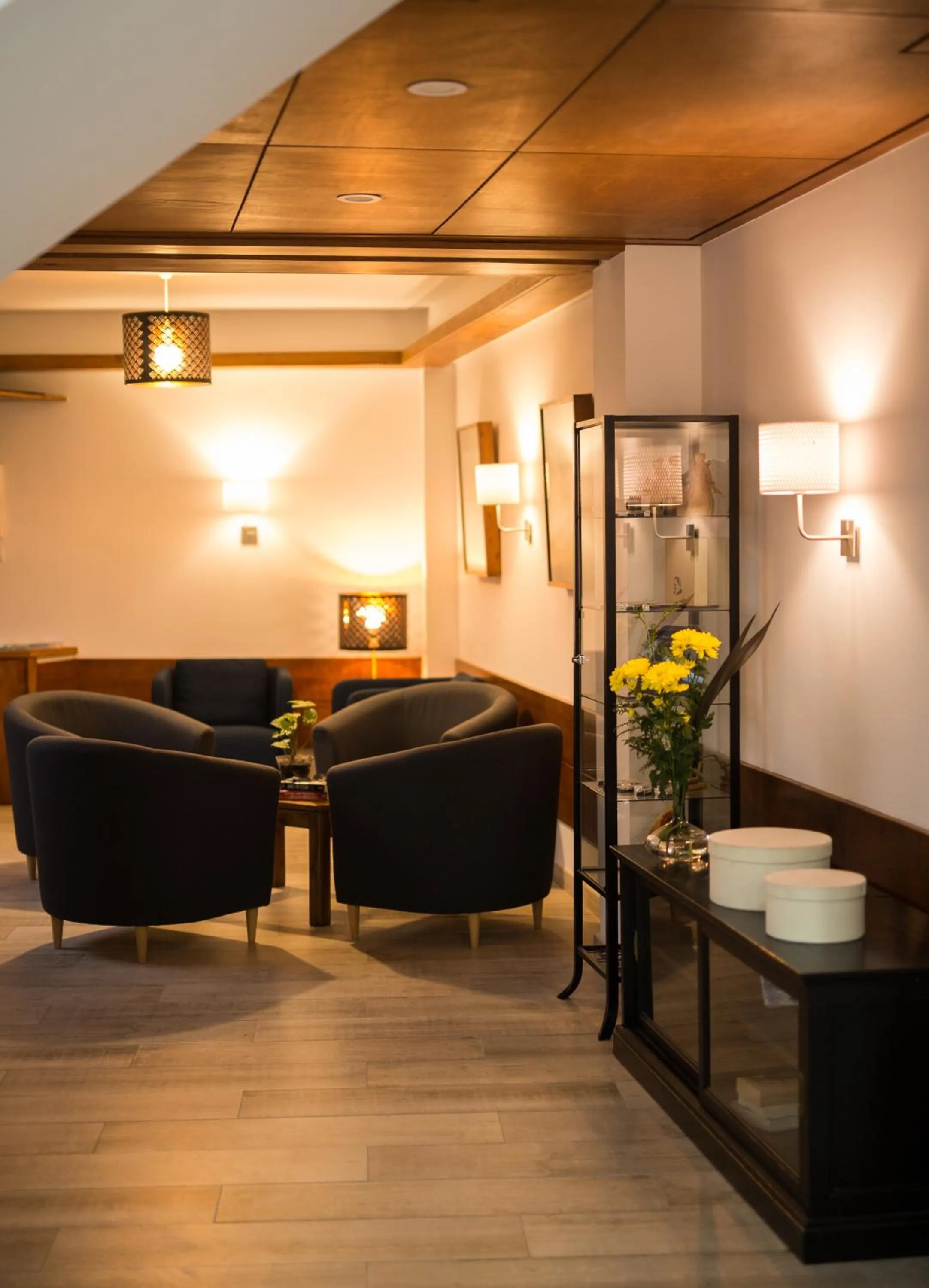 Communal lounge/ TV room in Hotel Alcides