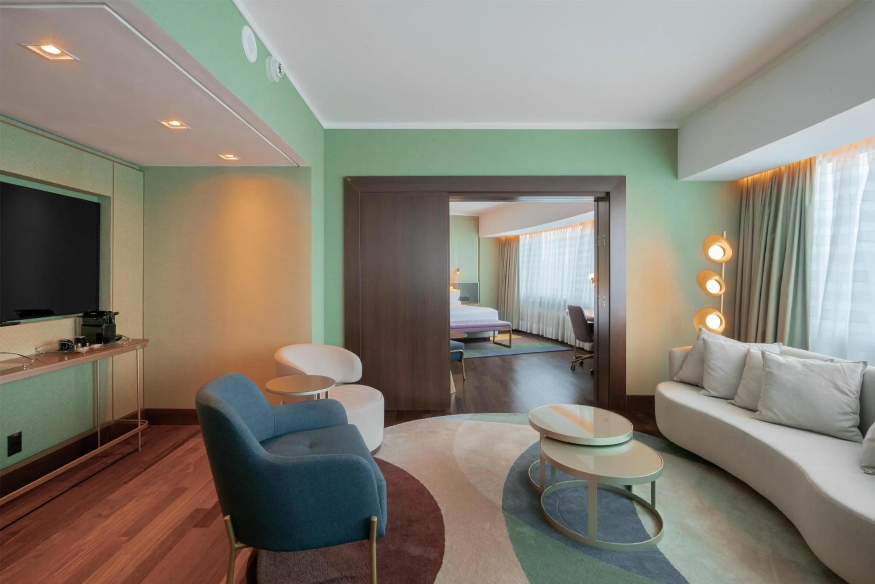 Living room in Hilton Porto Alegre, Brazil