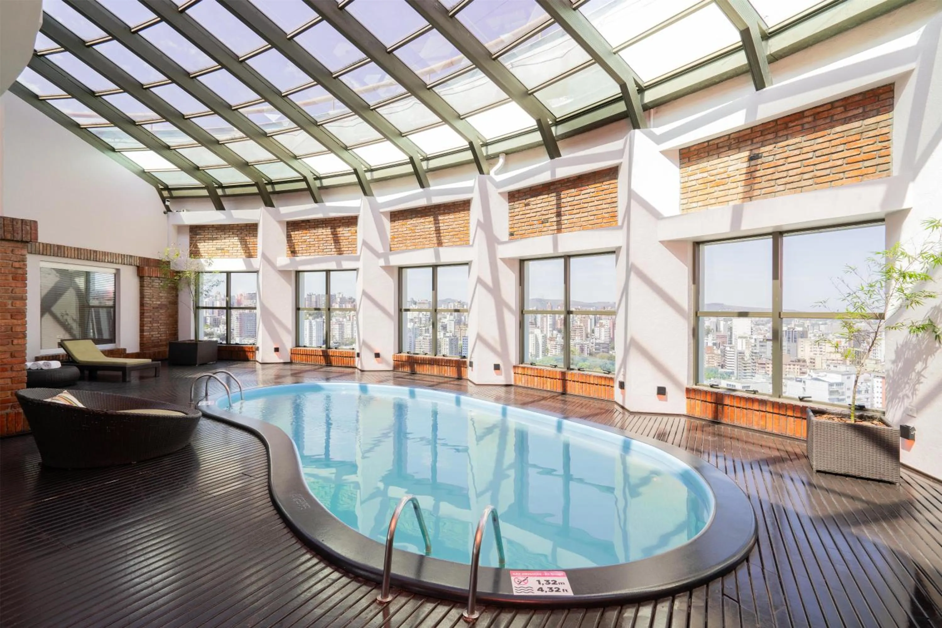 Pool view in Hilton Porto Alegre, Brazil