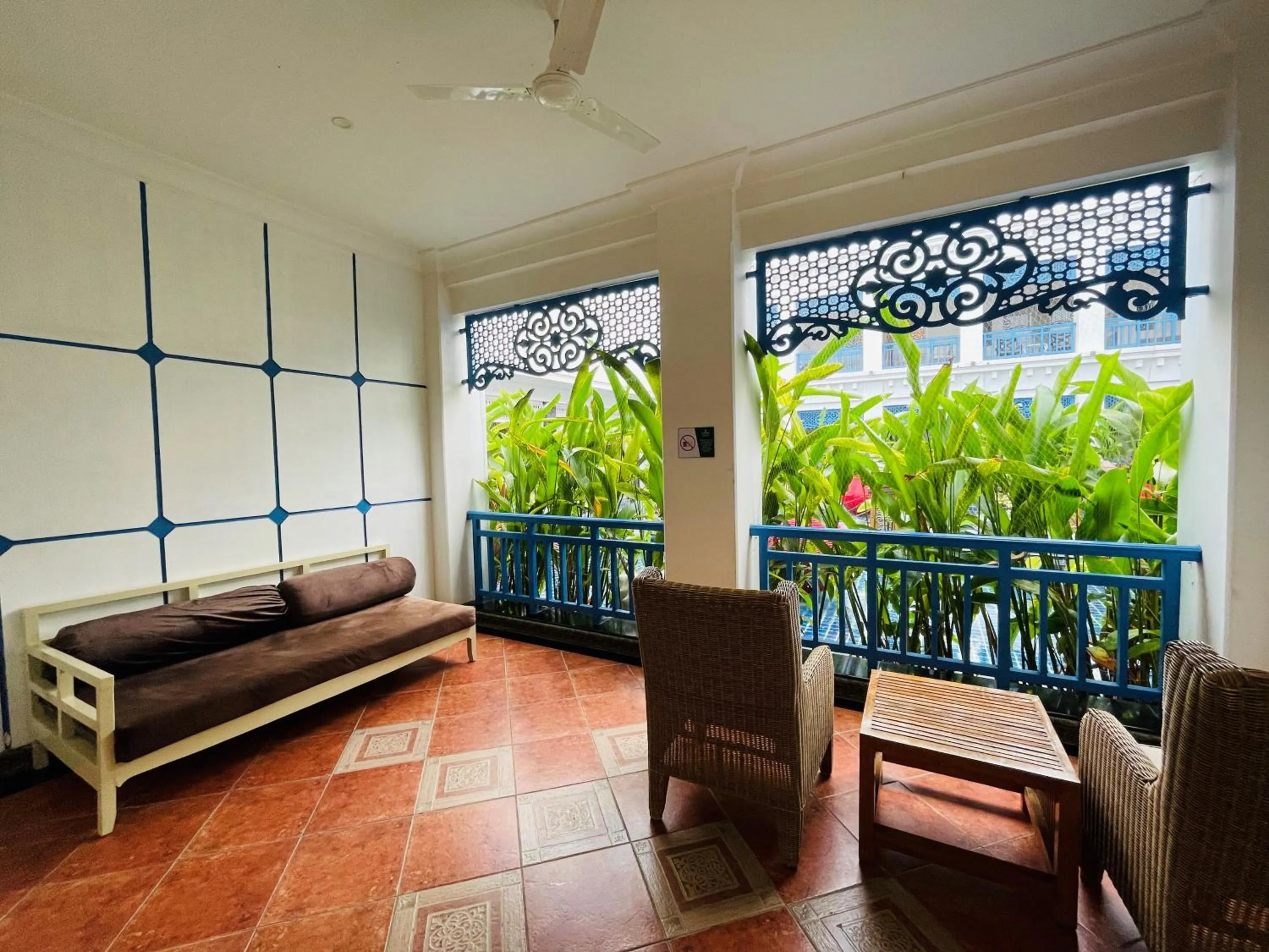 Balcony/Terrace, Bed in Mayfair Palm Beach Resort