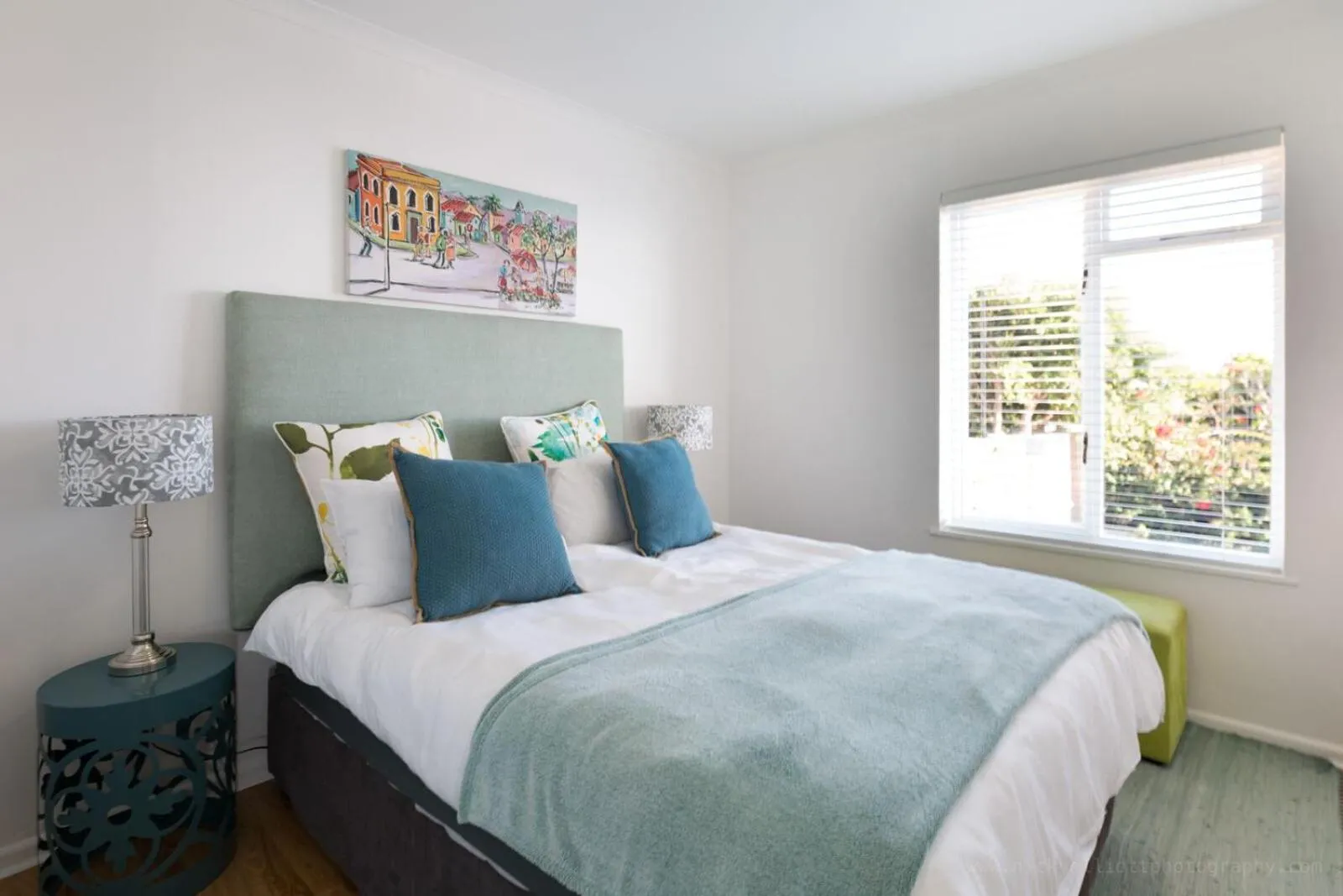 Bedroom, Bed in Watercolours Studios
