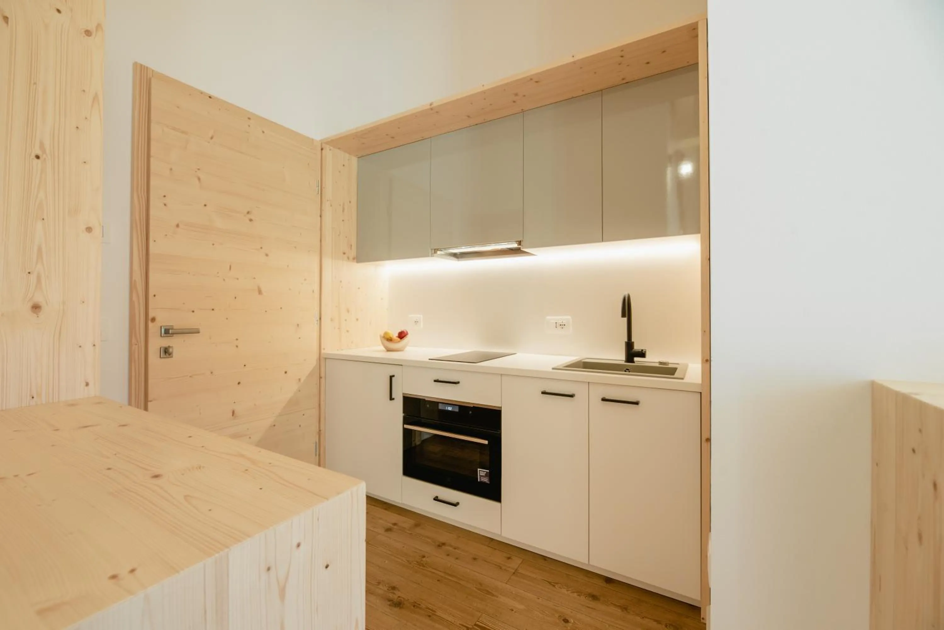 Kitchen or kitchenette in Garnì Aurora Bed and Breakfast