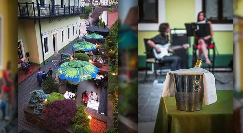 Inner courtyard view in Hotel Central Park Sighisoara