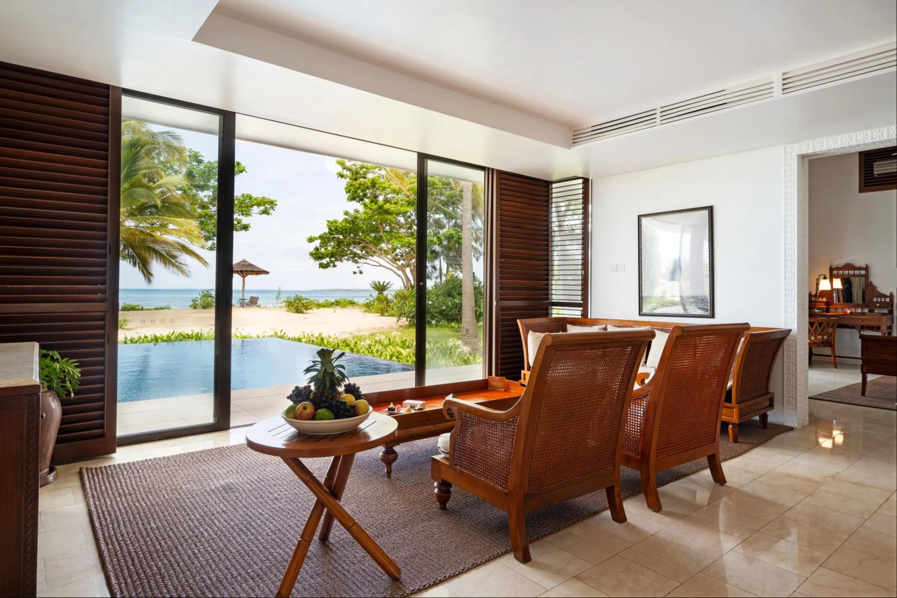 Living room in The Residence Zanzibar