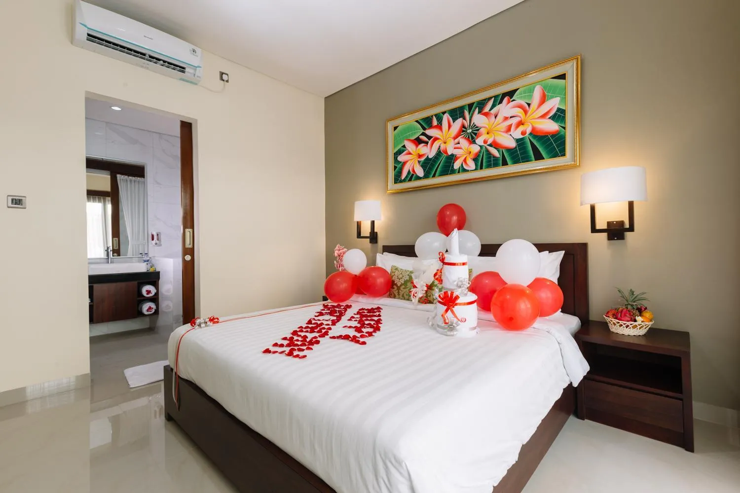 Bed in Kubu Benoa Guest House