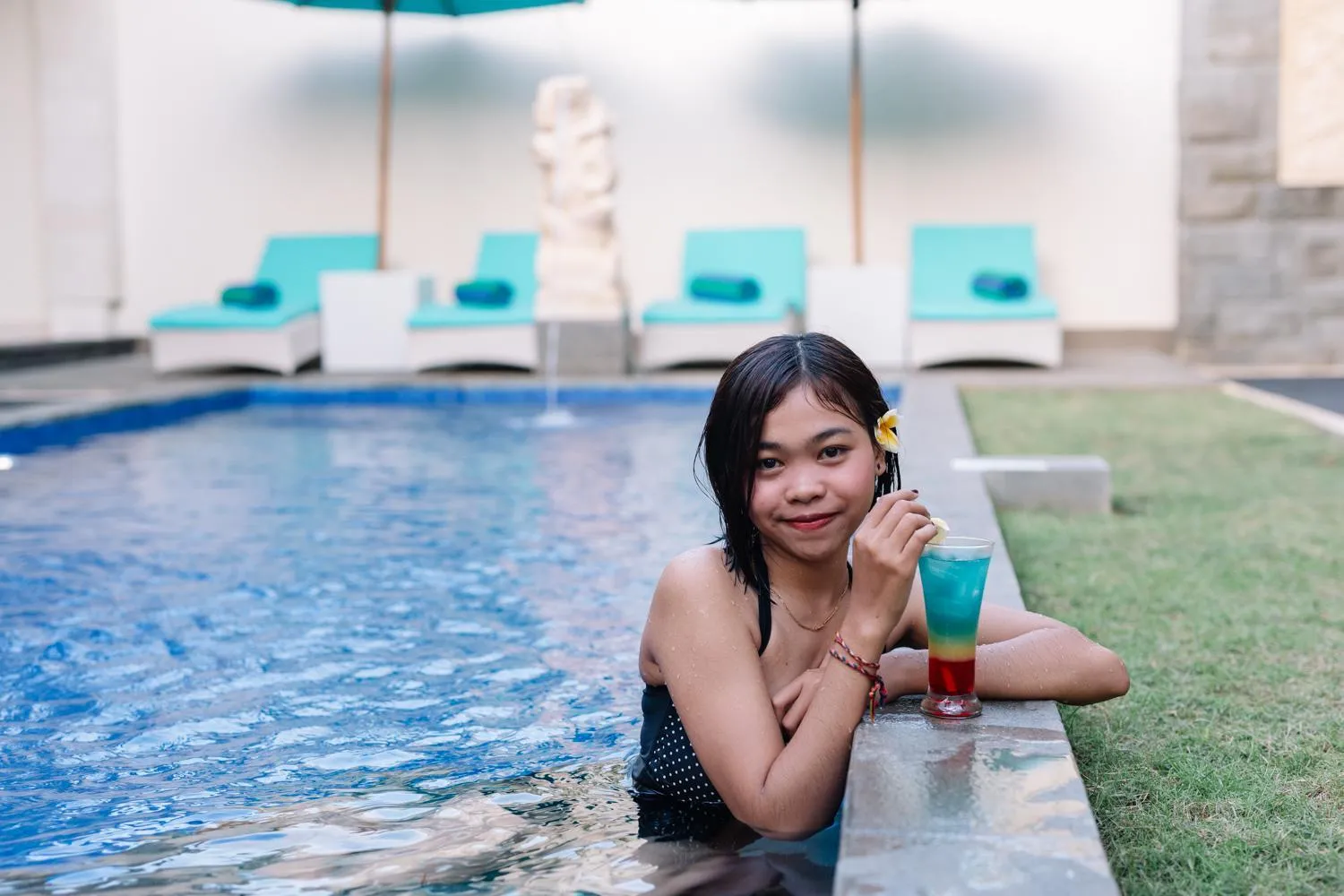 Swimming pool in Kubu Benoa Guest House