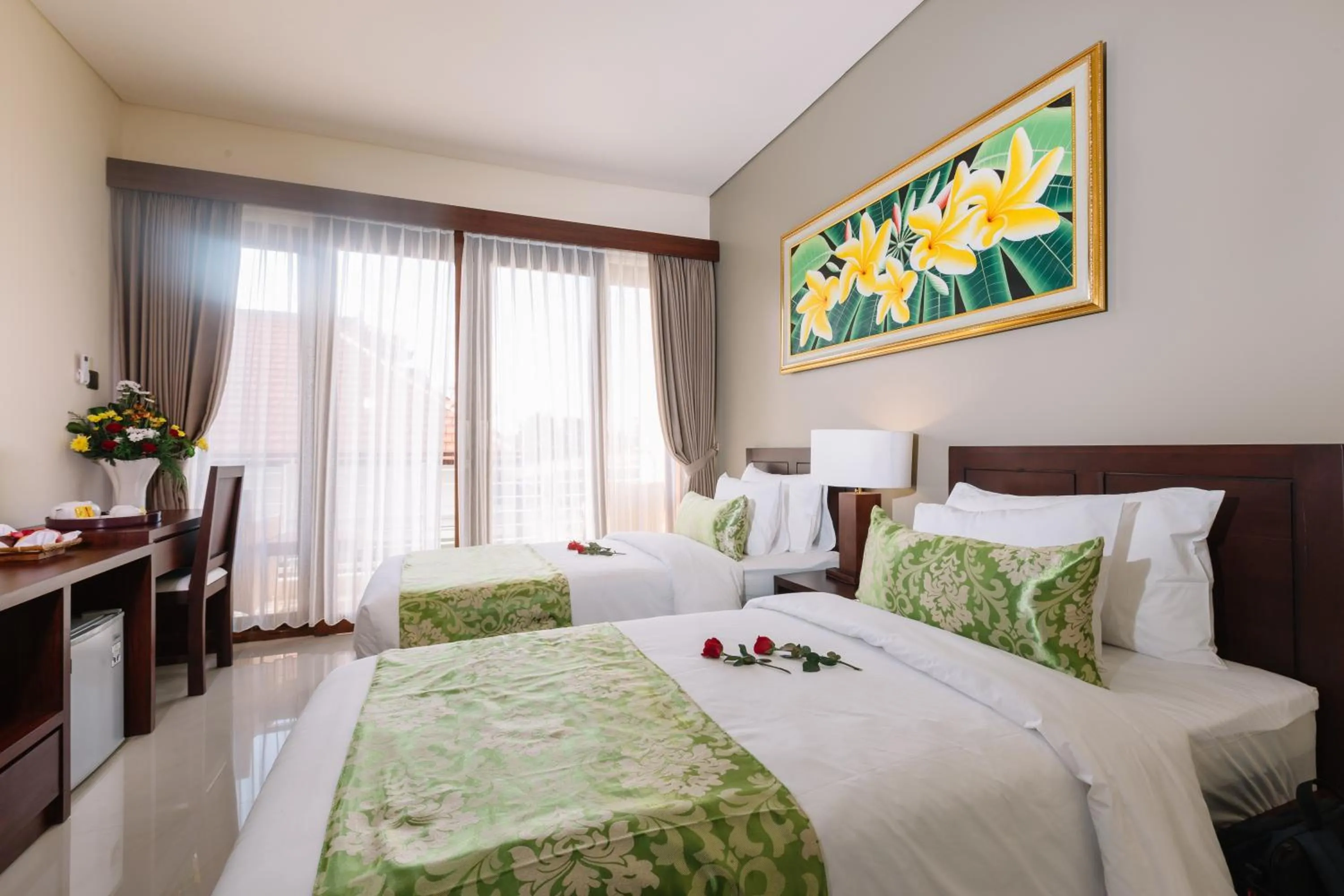 Bed in Kubu Benoa Guest House