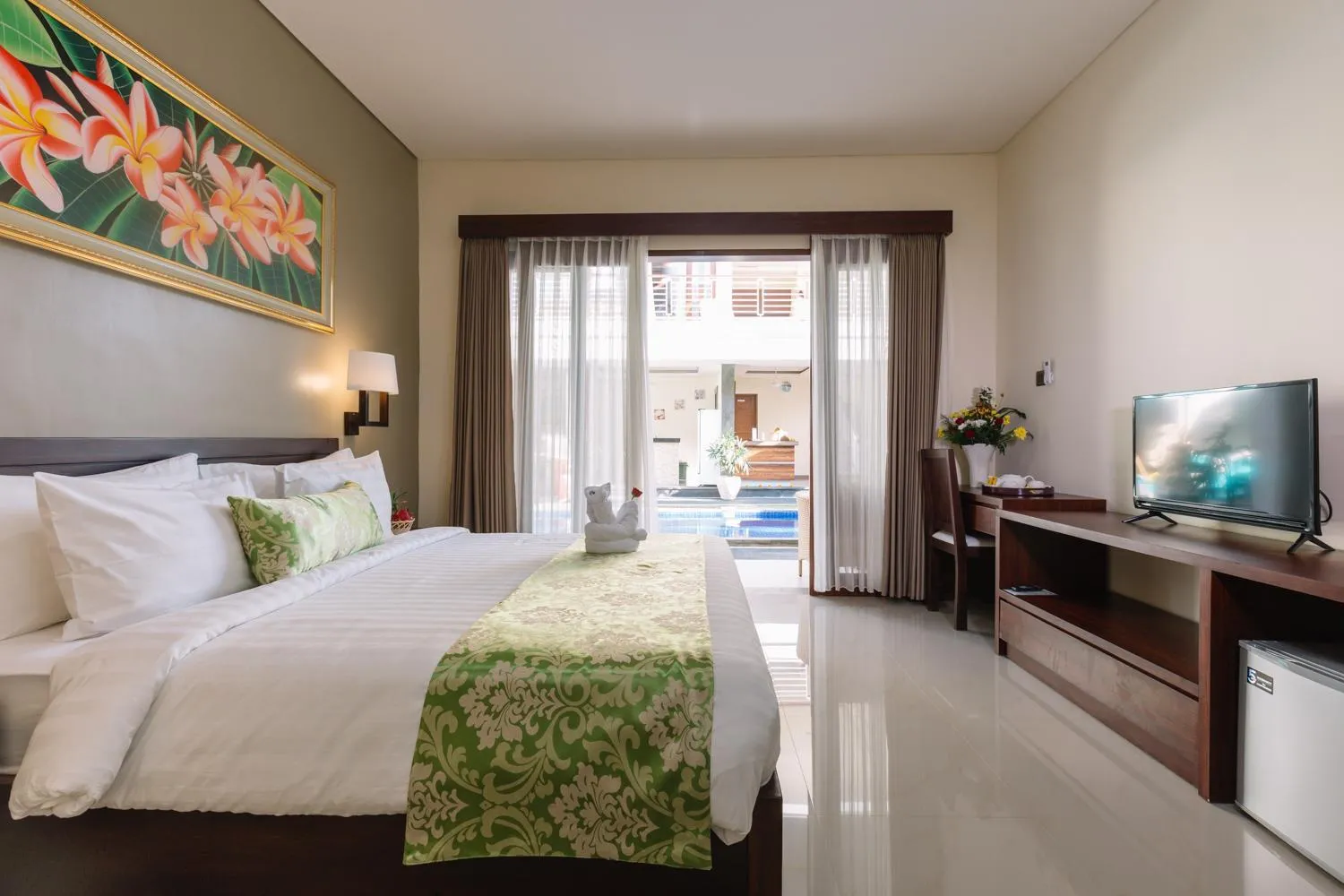 Bed in Kubu Benoa Guest House