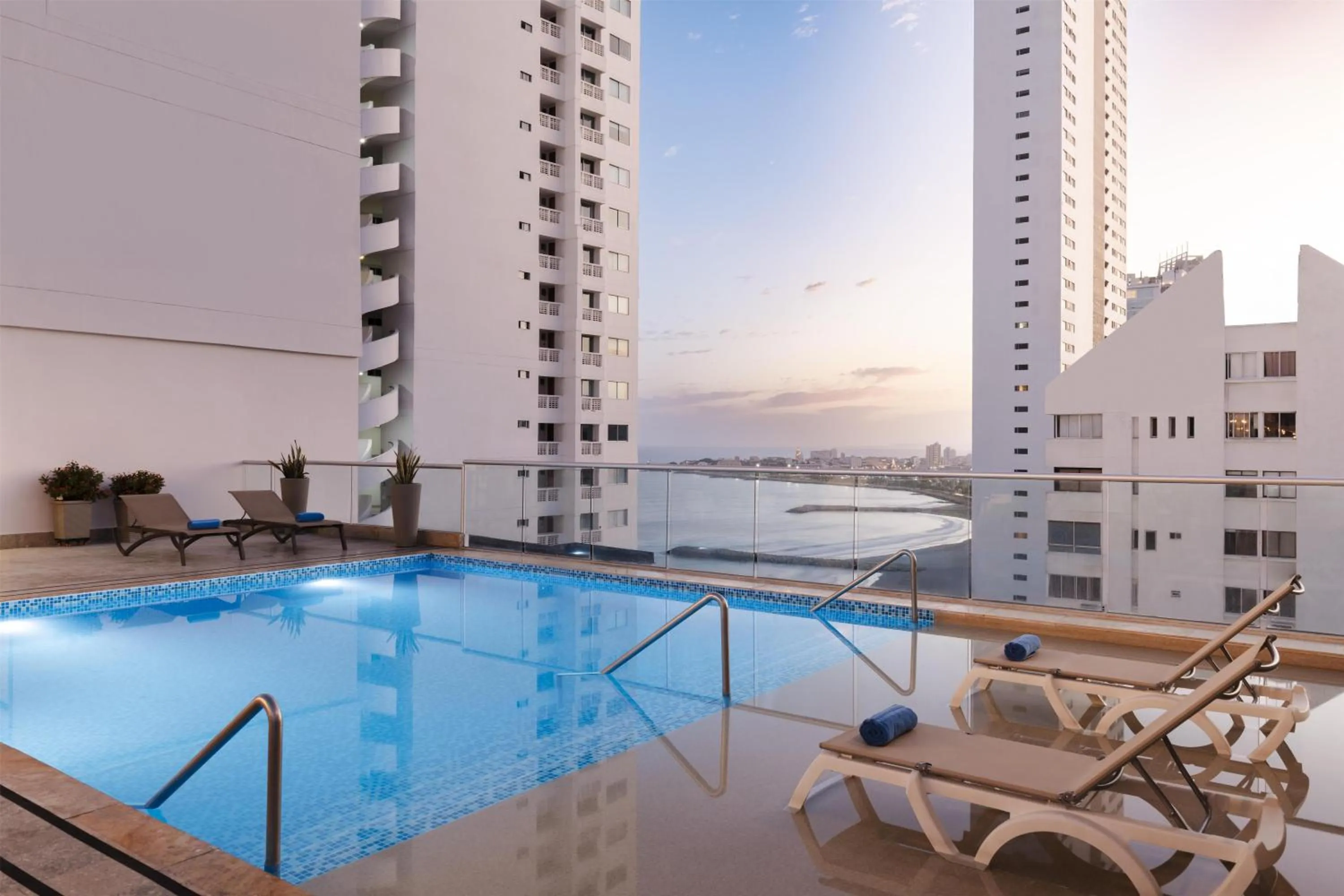 Pool view in Hampton by Hilton Cartagena