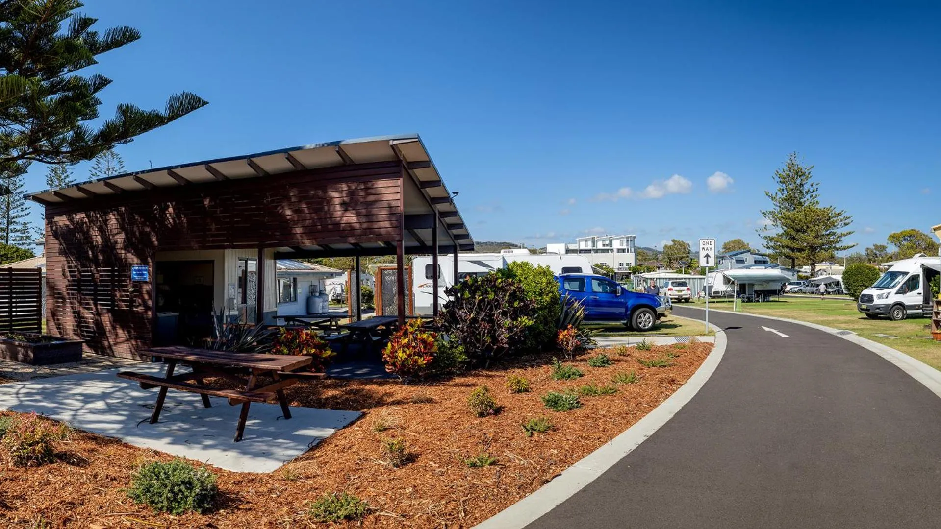 Kitchen or kitchenette in Woolgoolga Beach Holiday Park