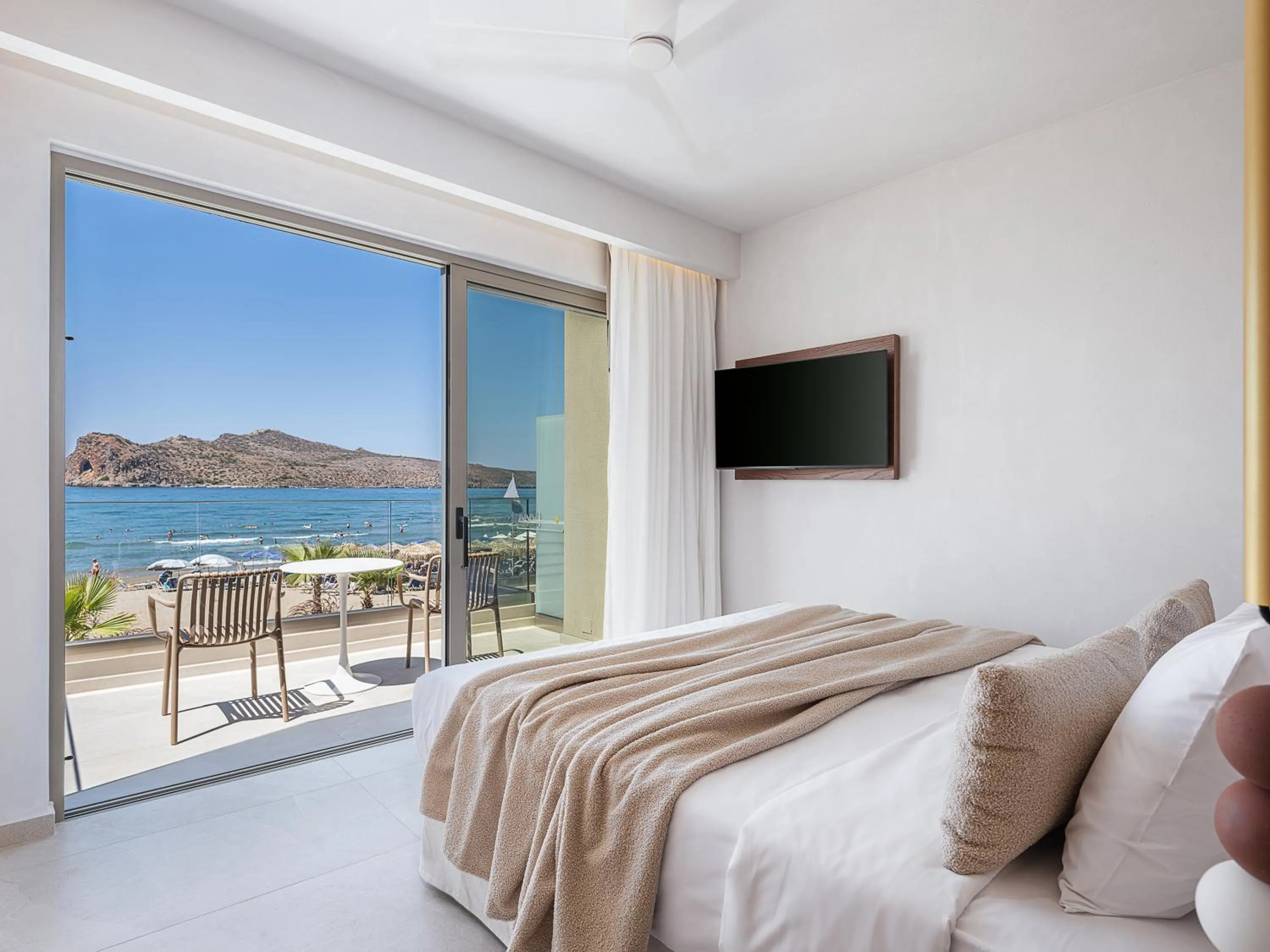 View (from property/room), Bed in Vergina Beach Hotel