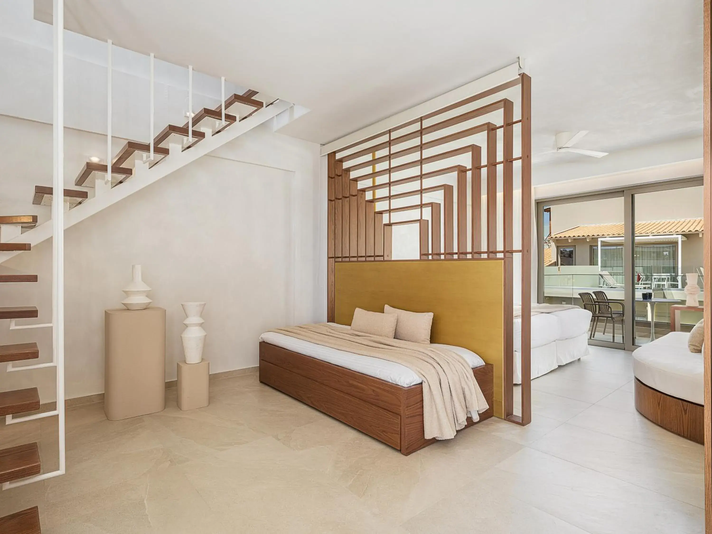 Living room, Bed in Vergina Beach Hotel Living room, Bed in Vergina Beach Hotel