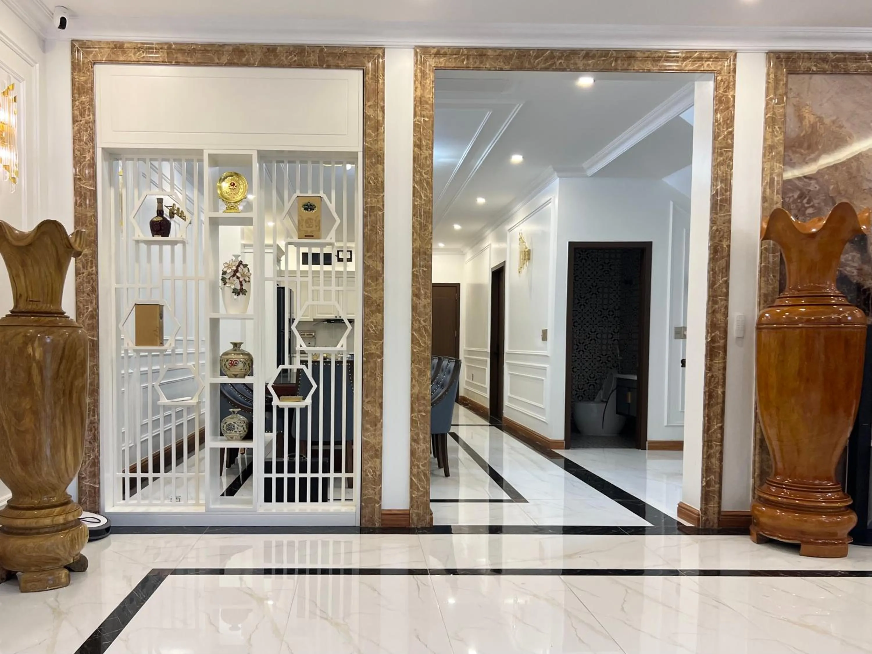Living room in Golden Jungle House