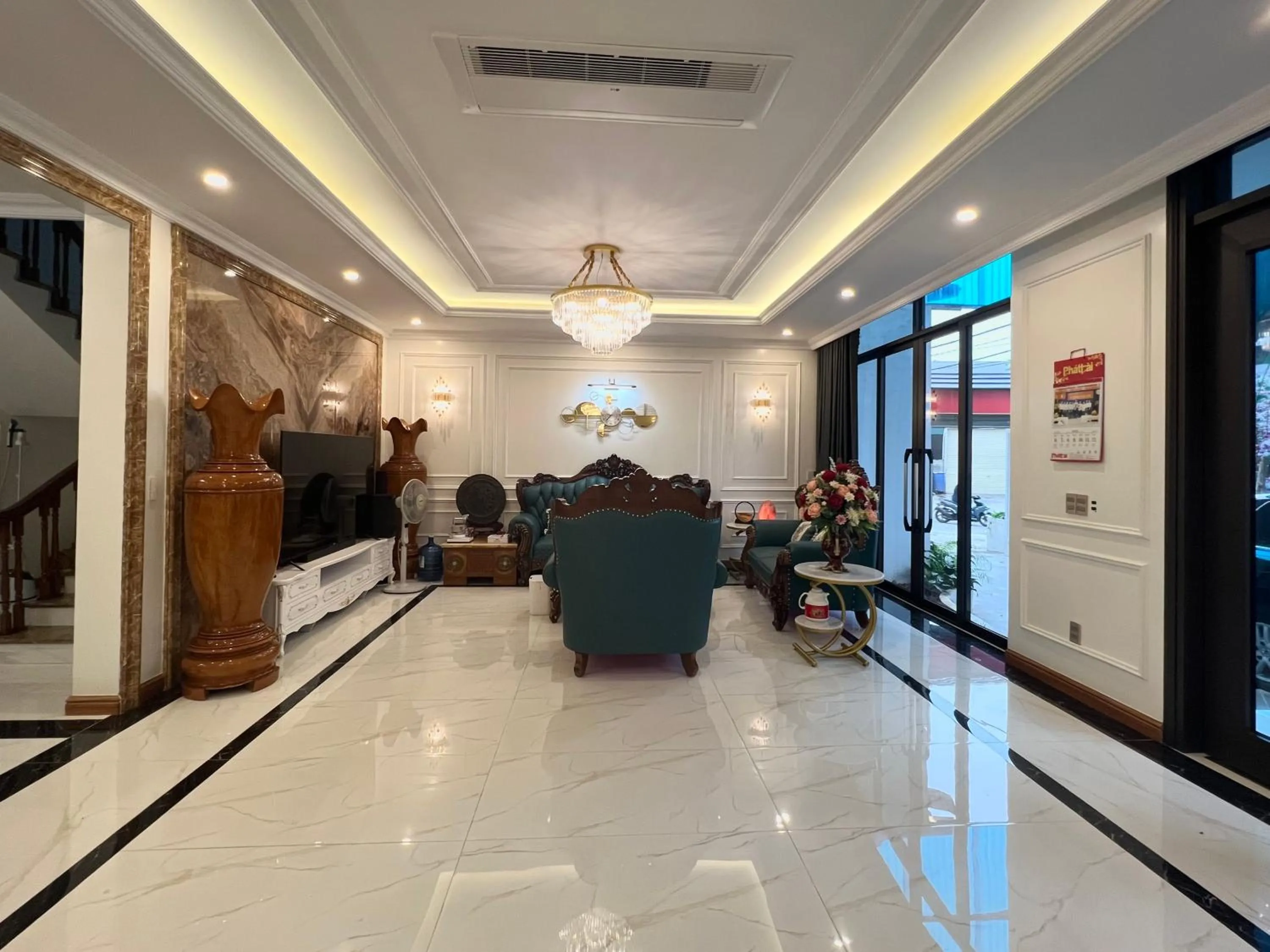 People in Golden Jungle House