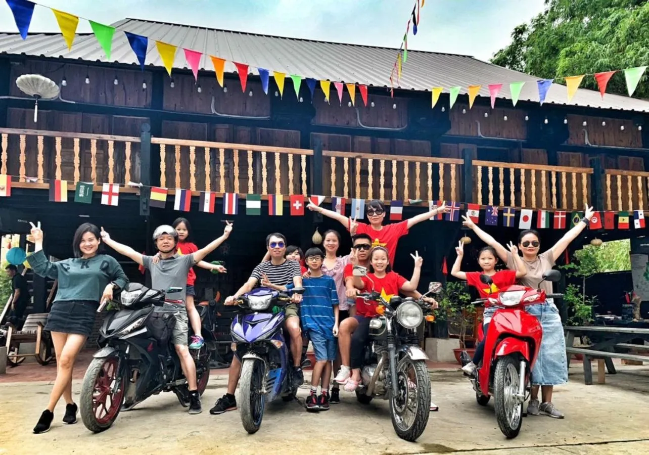 People in Golden Jungle House